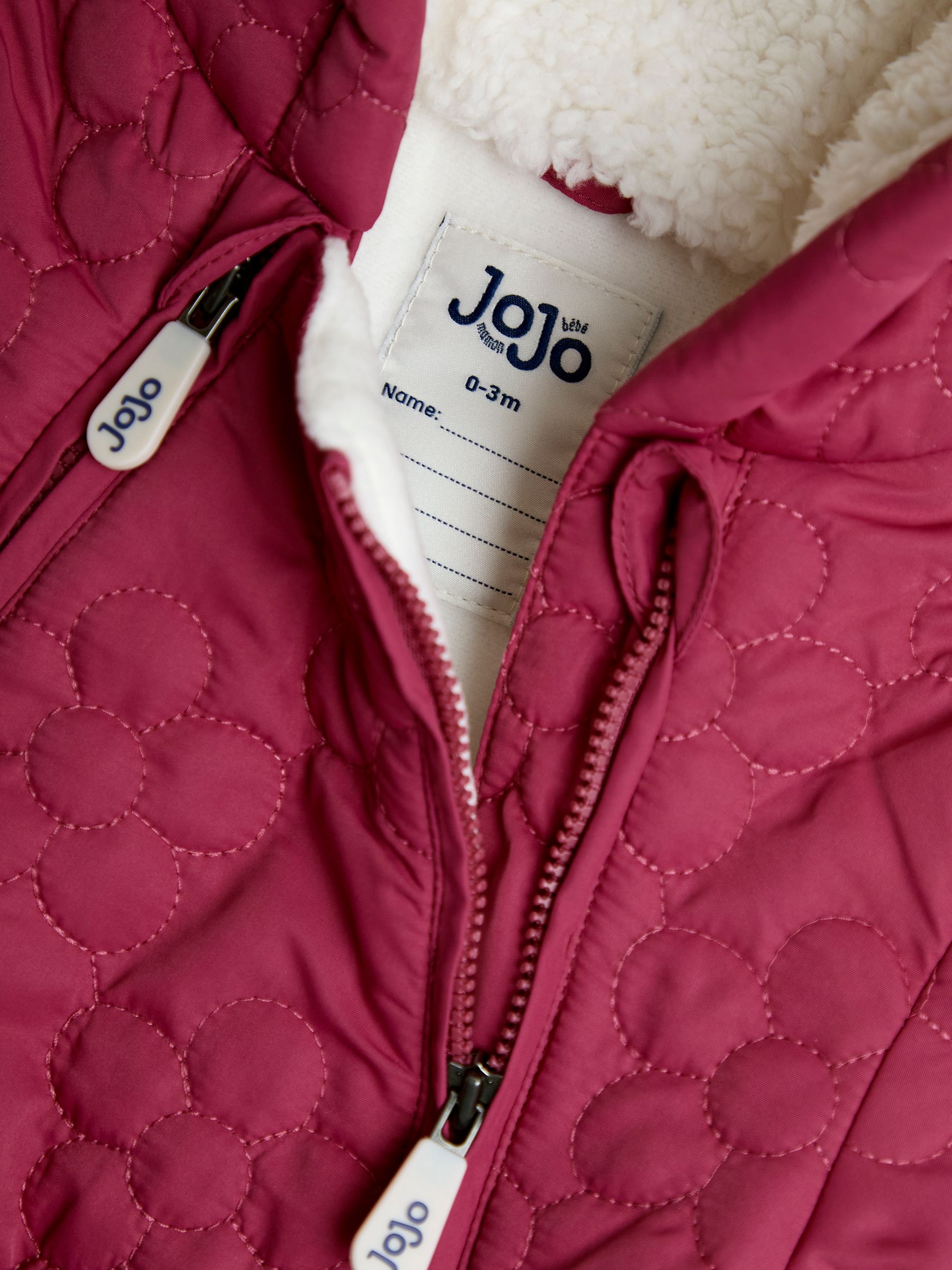 Pink Tractor Quilted Pramsuit - Image 4 of 4