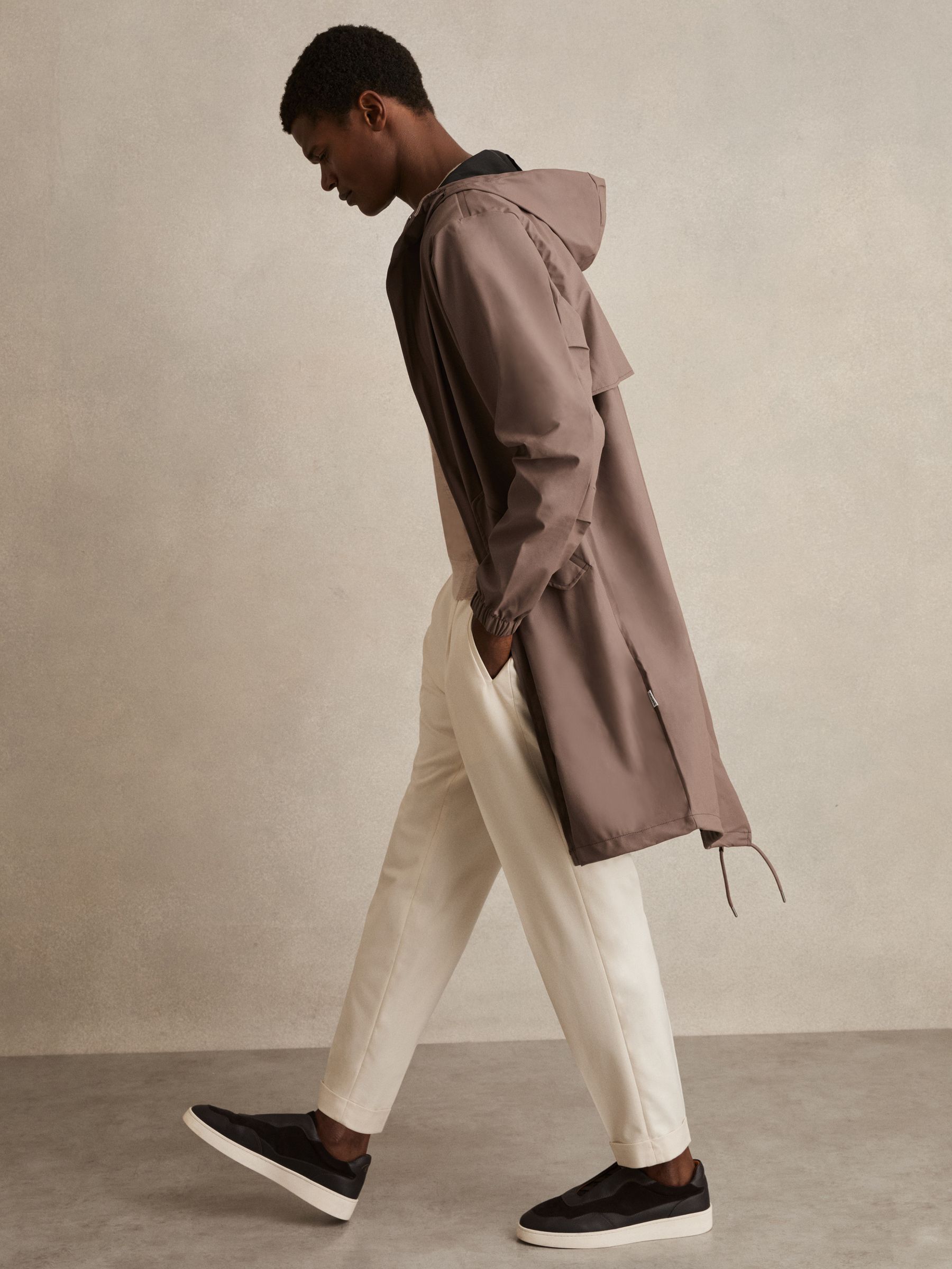 Rains Unisex Fishtail Parka in Shade Brown - Image 4 of 8