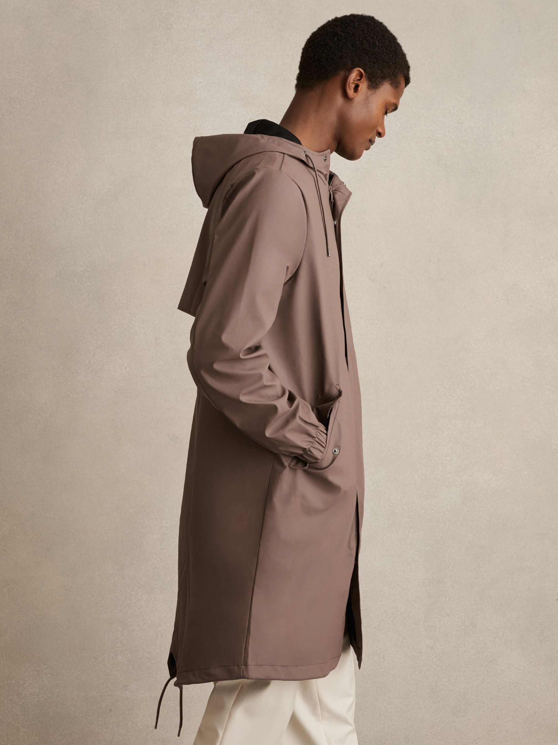 Rains Unisex Fishtail Parka in Shade Brown - Image 6 of 8