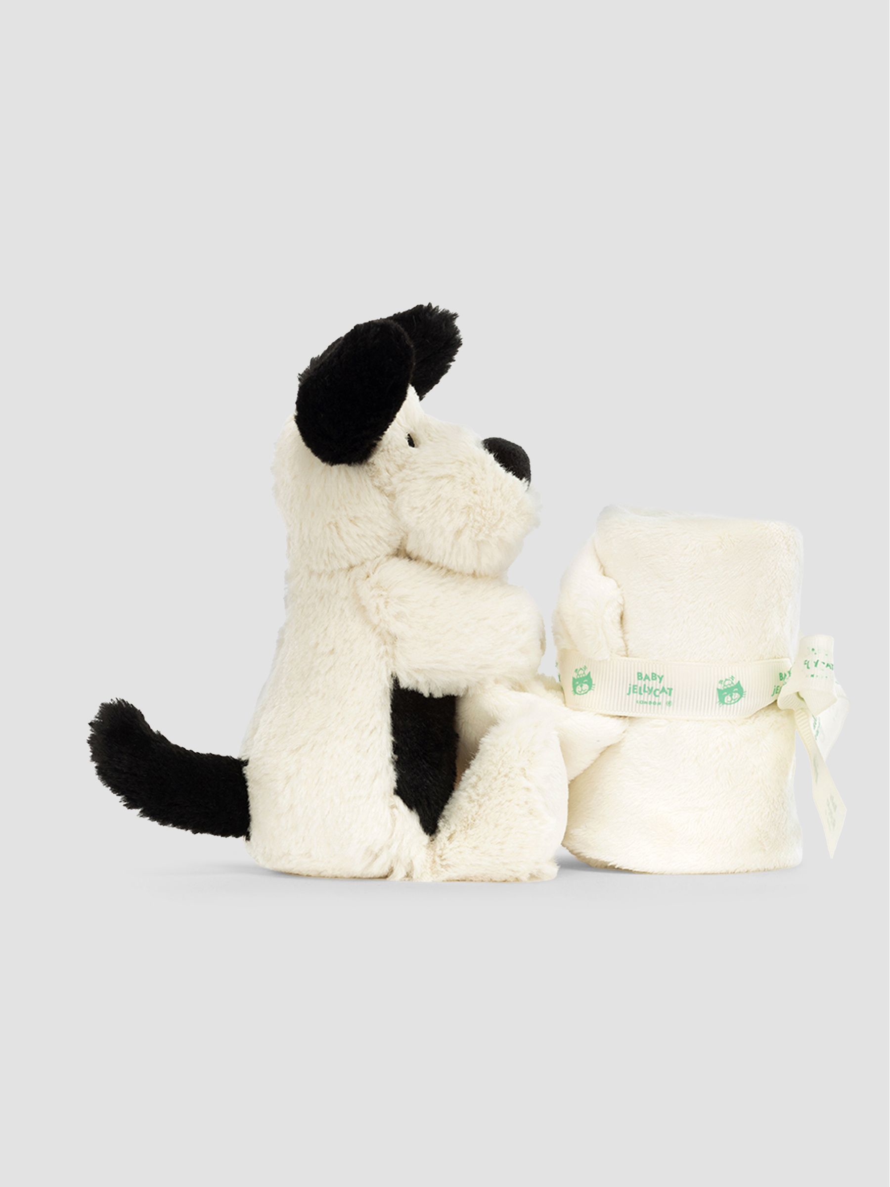 Jellycat Bashful Black & Cream Puppy Soother - Image 4 of 6
