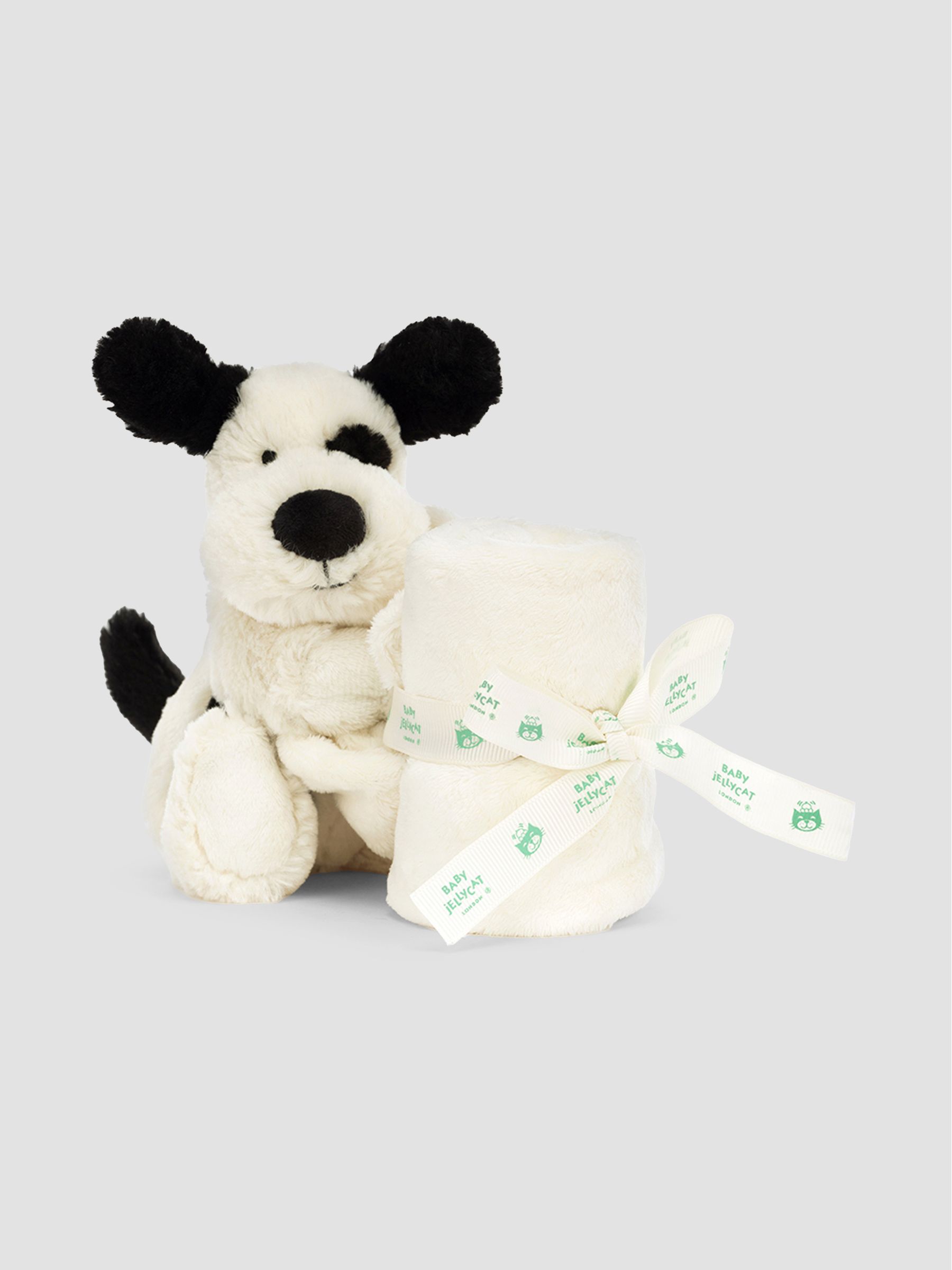 Jellycat Bashful Black & Cream Puppy Soother - Image 5 of 6