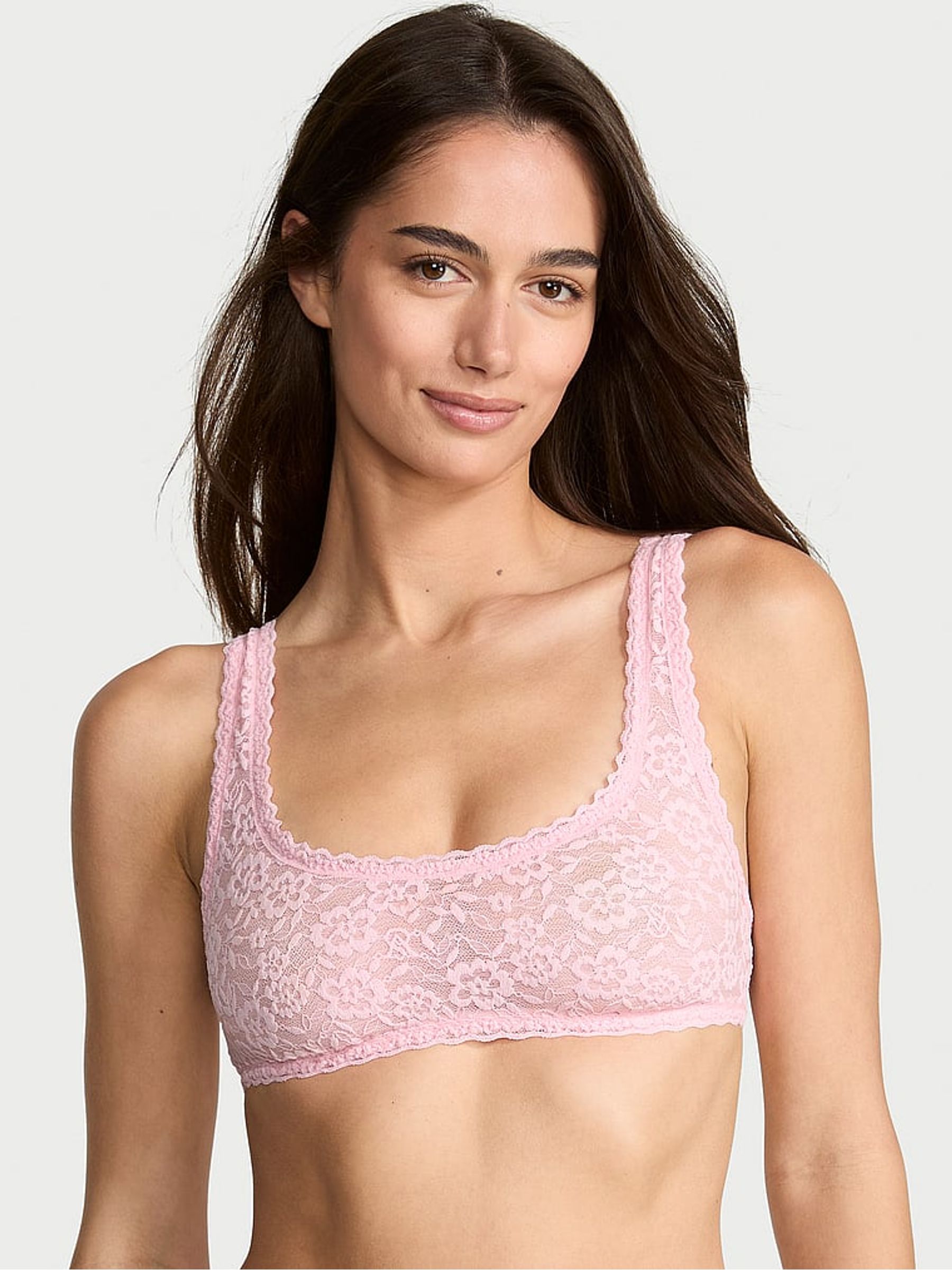 Pretty Blossom Pink Sexy Tee Lace Scoop Bralette - Image 1 of 3