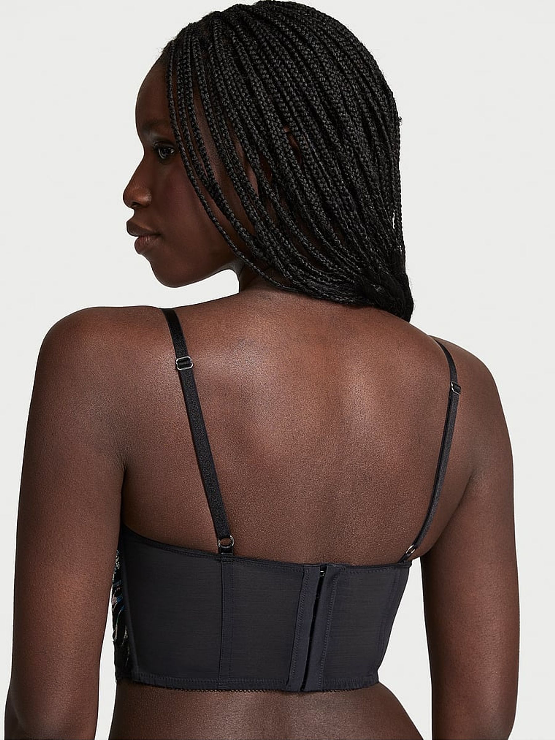 Siren Black Sequin Embroidery Corset - Image 2 of 5