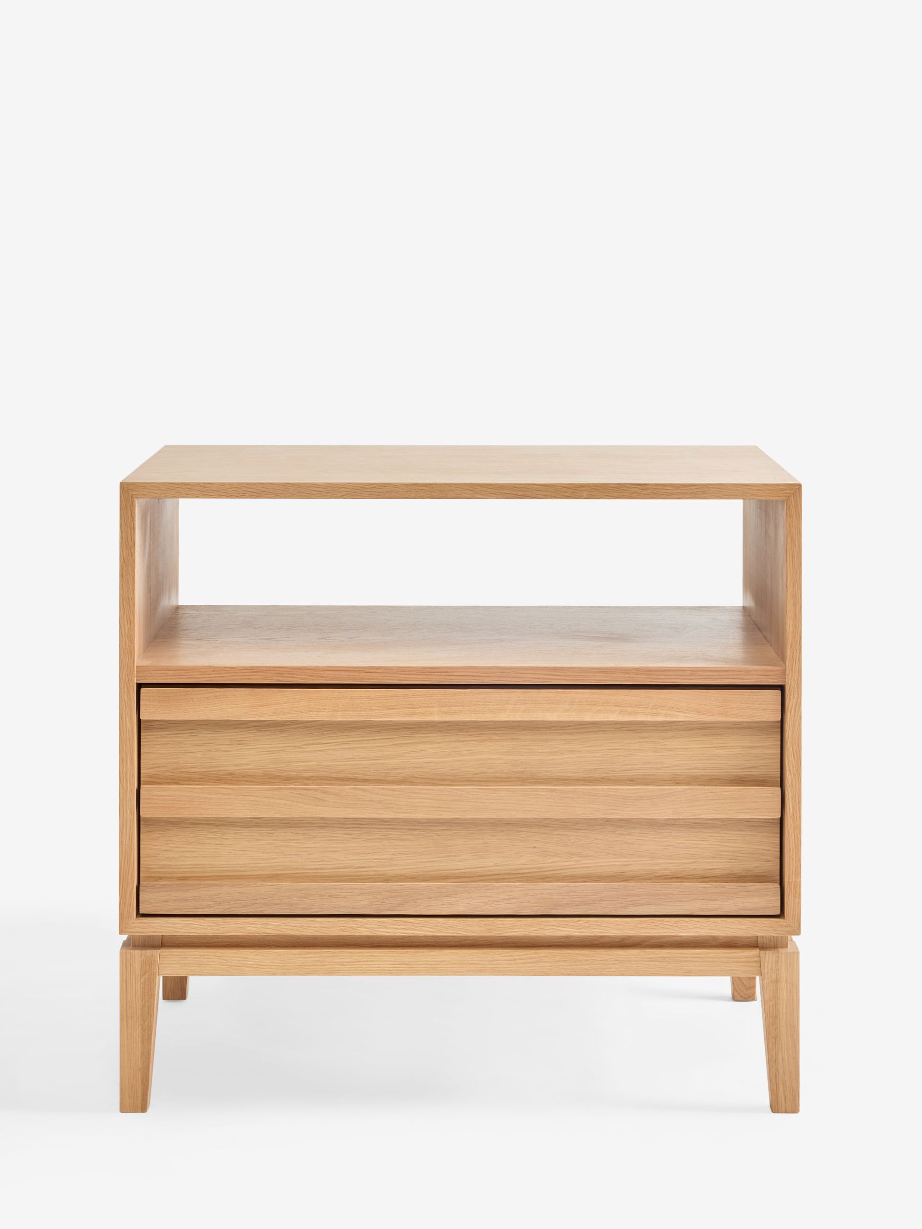 Jasper Conran London Oak 1 Drawer Belgrave 1 Drawer Wide Bedside Table - Image 5 of 9