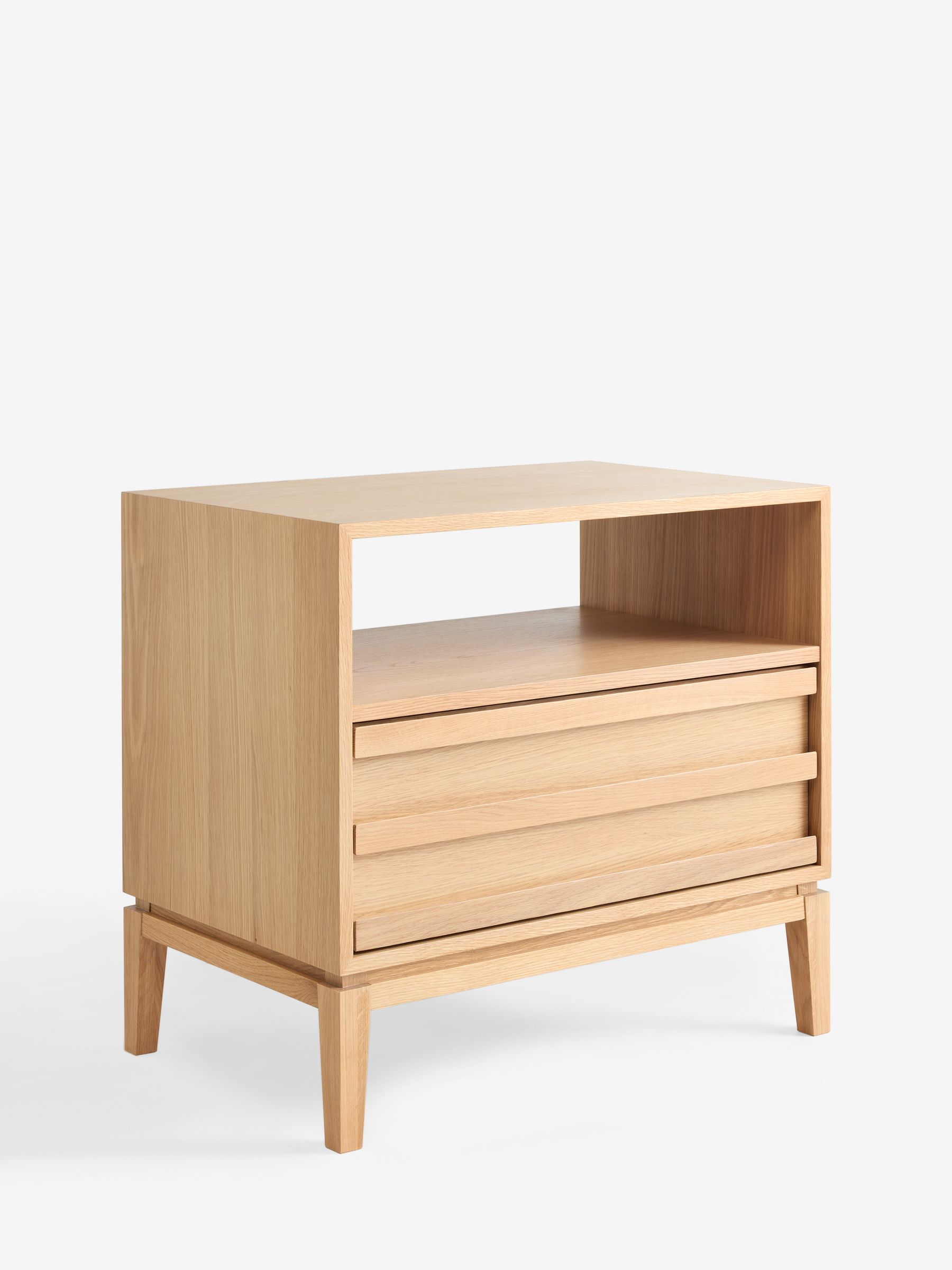 Jasper Conran London Oak 1 Drawer Belgrave 1 Drawer Wide Bedside Table - Image 8 of 9