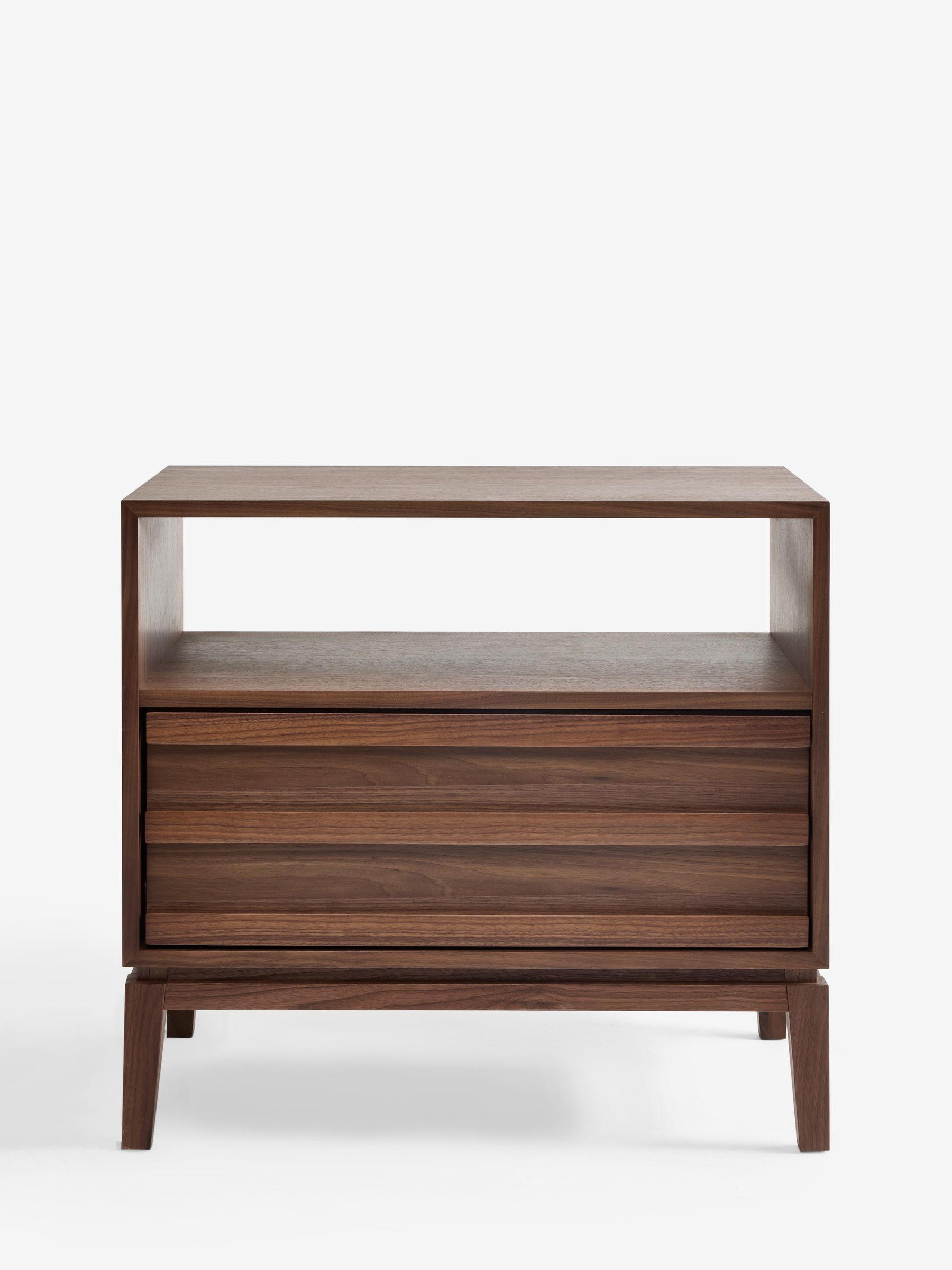 Jasper Conran London Walnut 1 Drawer Belgrave 1 Drawer Wide Bedside Table - Image 5 of 9