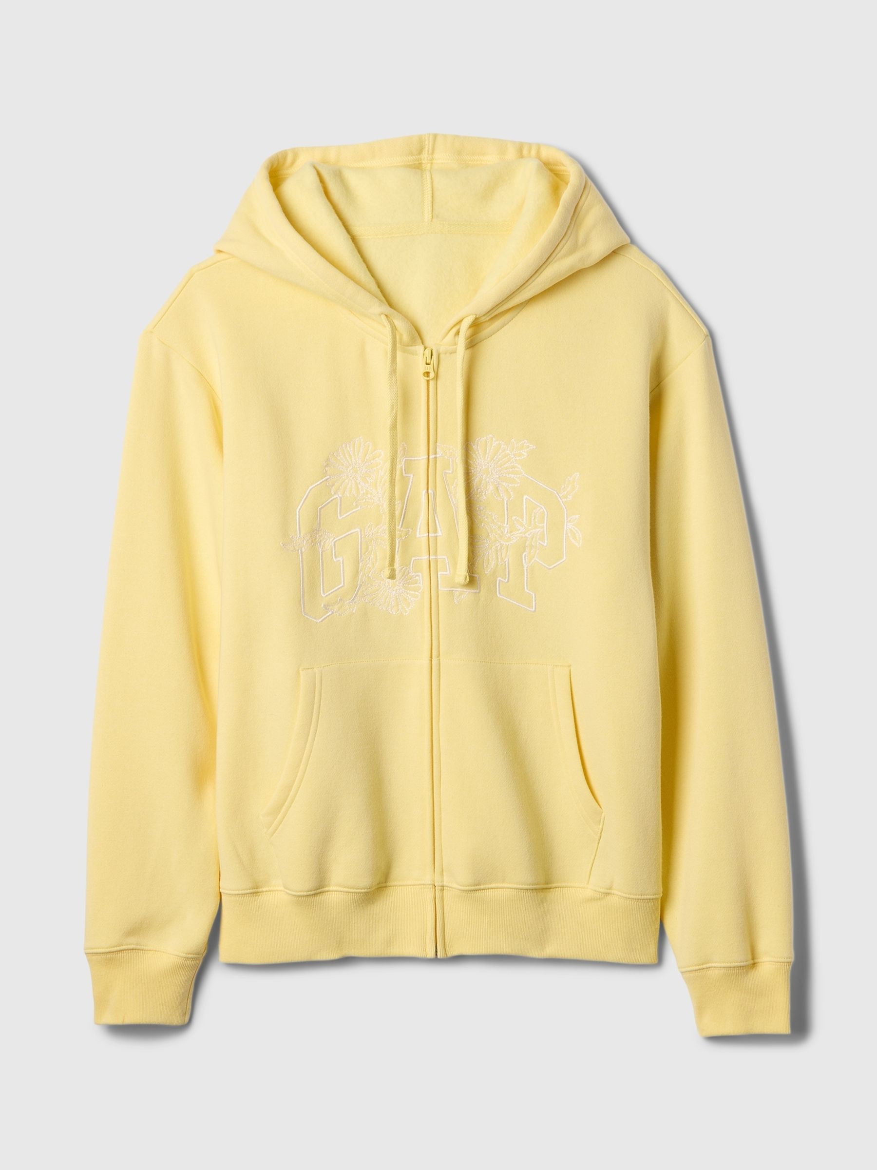 Yellow Vintage Logo Zip Up Hoodie - Image 5 of 5