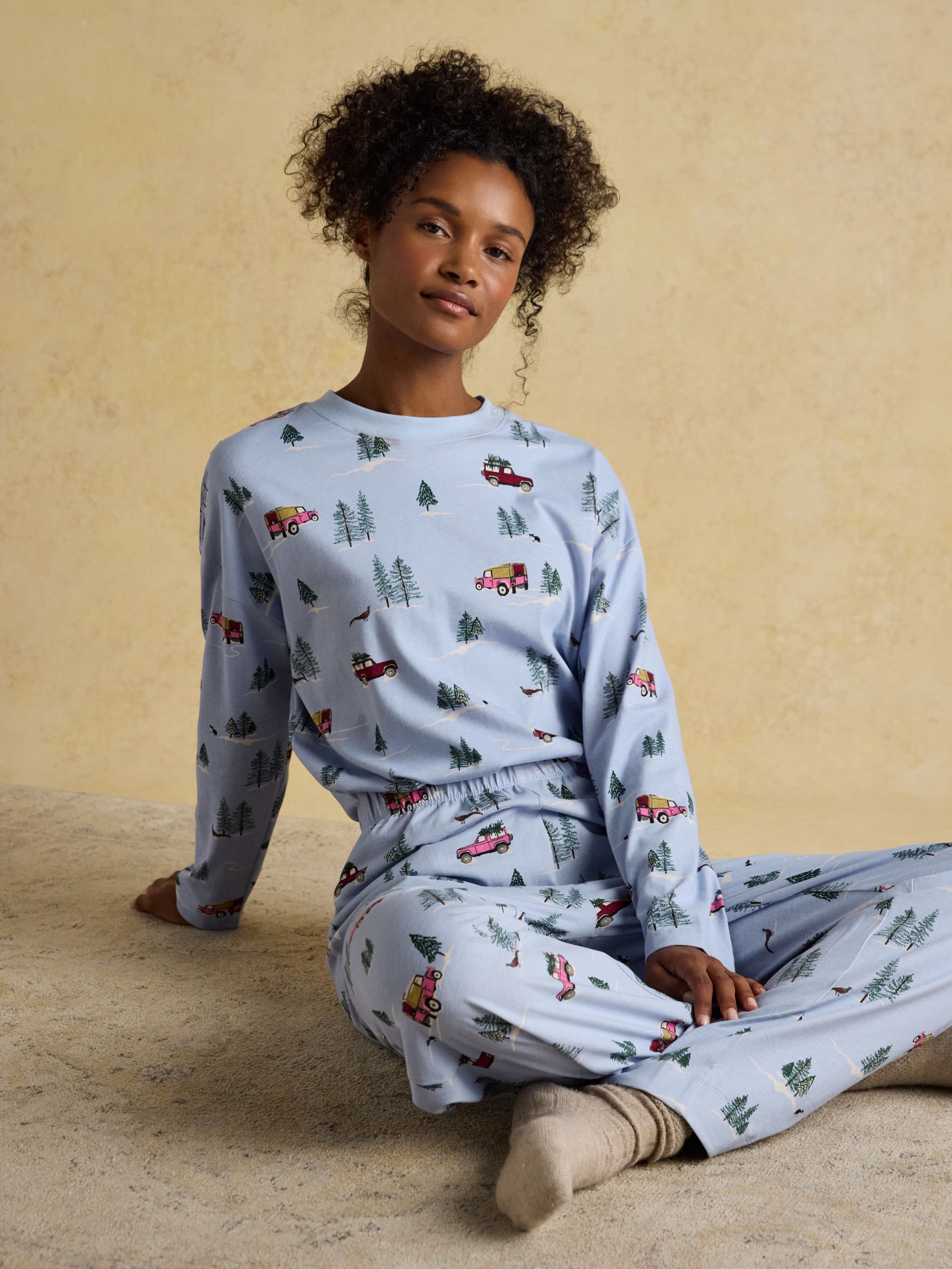 Lyla Blue 4x4 Long Sleeve Jersey Cotton Pyjama Set - Image 3 of 9