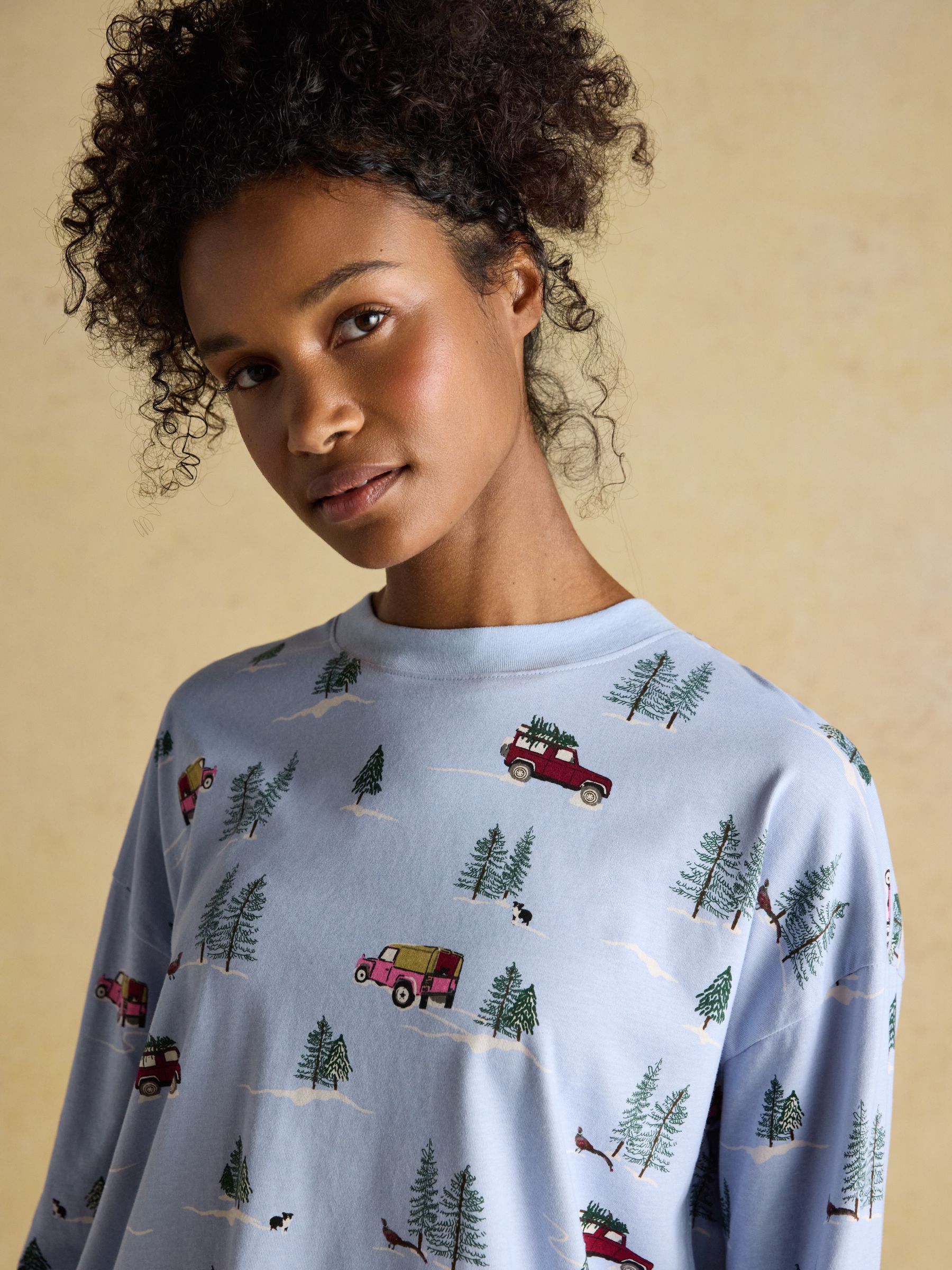 Lyla Blue 4x4 Long Sleeve Jersey Cotton Pyjama Set - Image 6 of 9