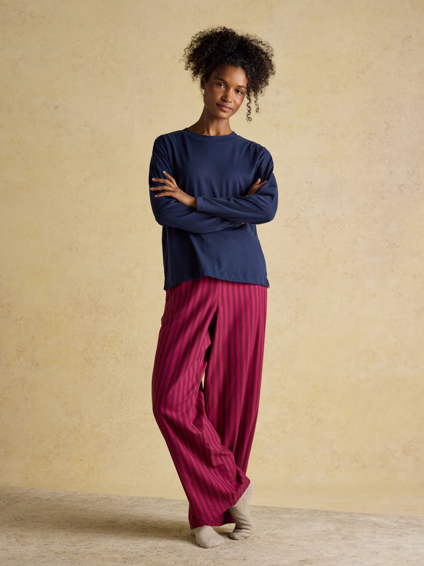 Navy Jersey Cotton Pyjama Top - Image 3 of 7