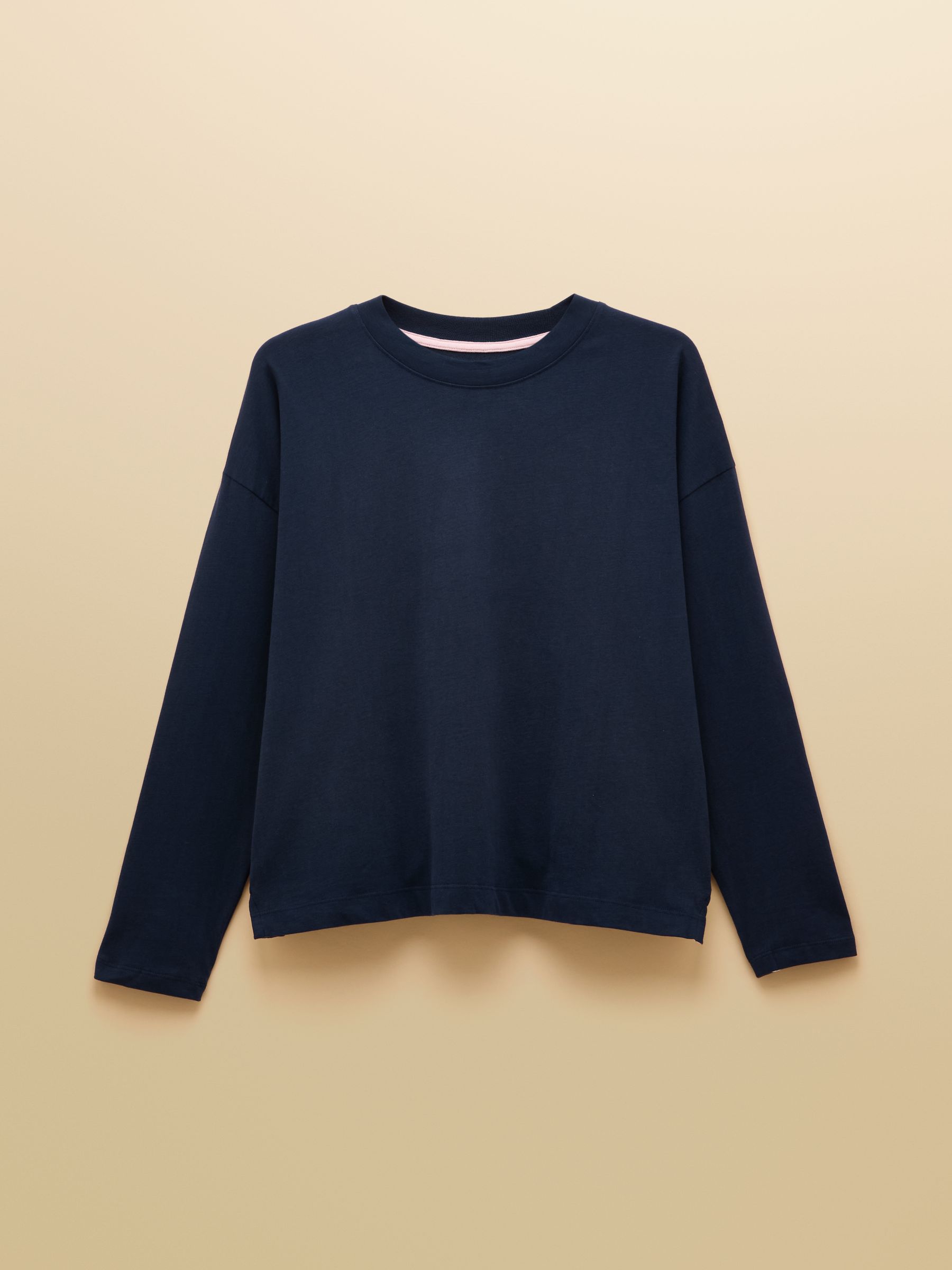 Navy Jersey Cotton Pyjama Top - Image 7 of 7