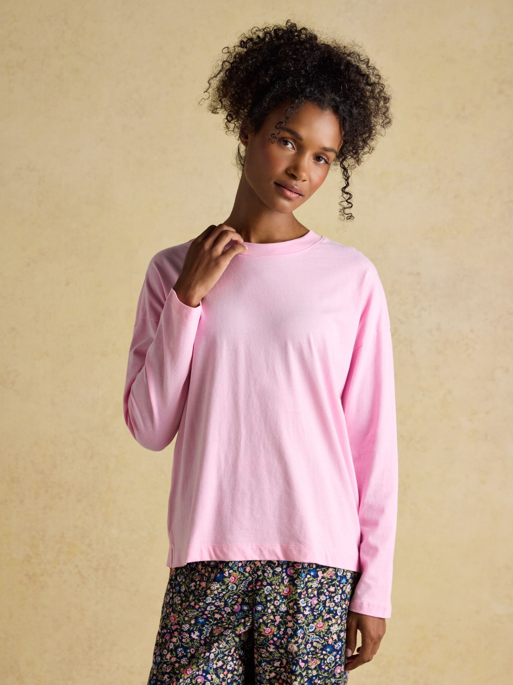 Pink Jersey Cotton Pyjama Top - Image 1 of 7