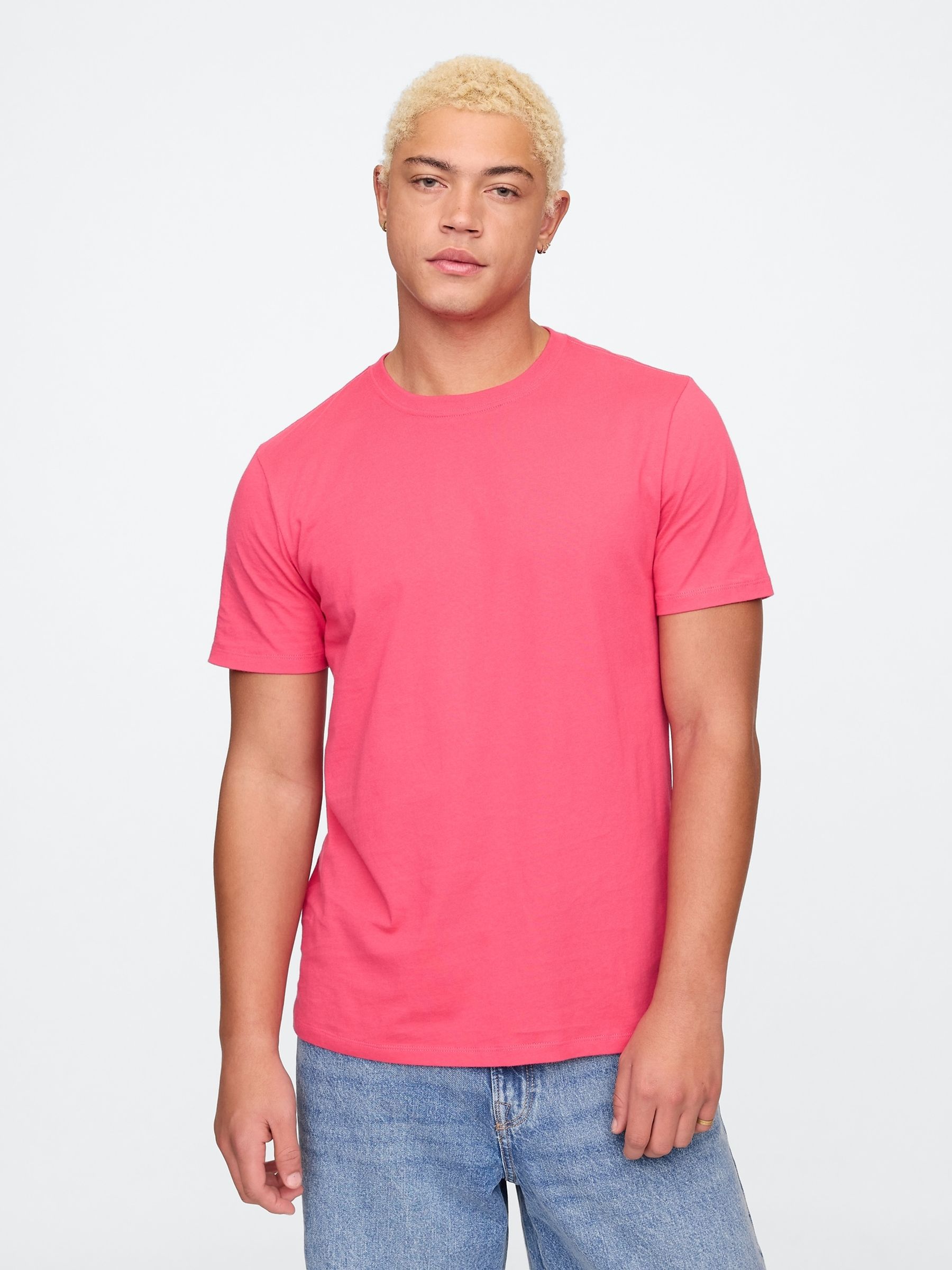 Pink Everyday 100% Cotton Crew Neck T-Shirt - Image 1 of 5