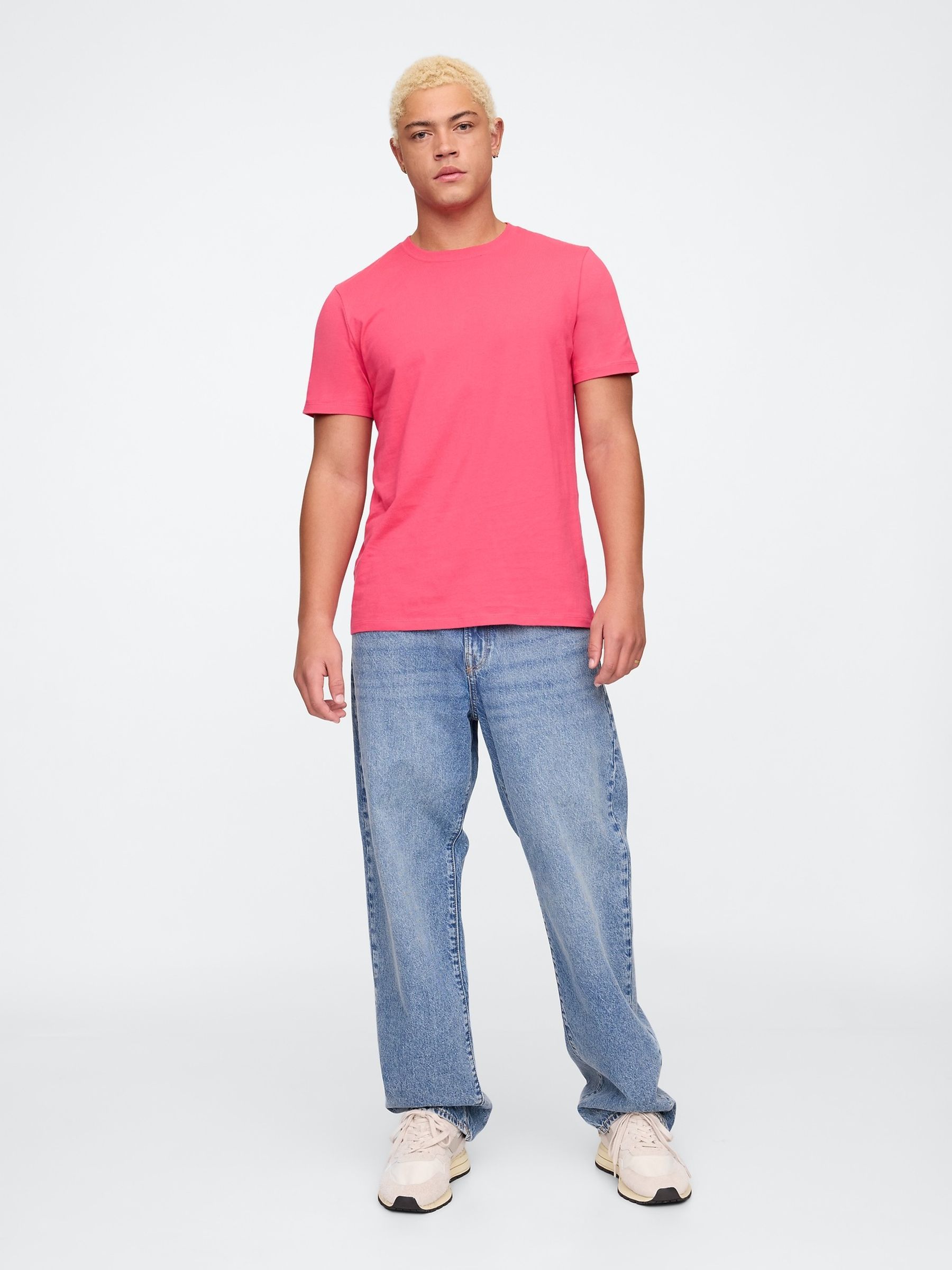 Pink Everyday 100% Cotton Crew Neck T-Shirt - Image 3 of 5