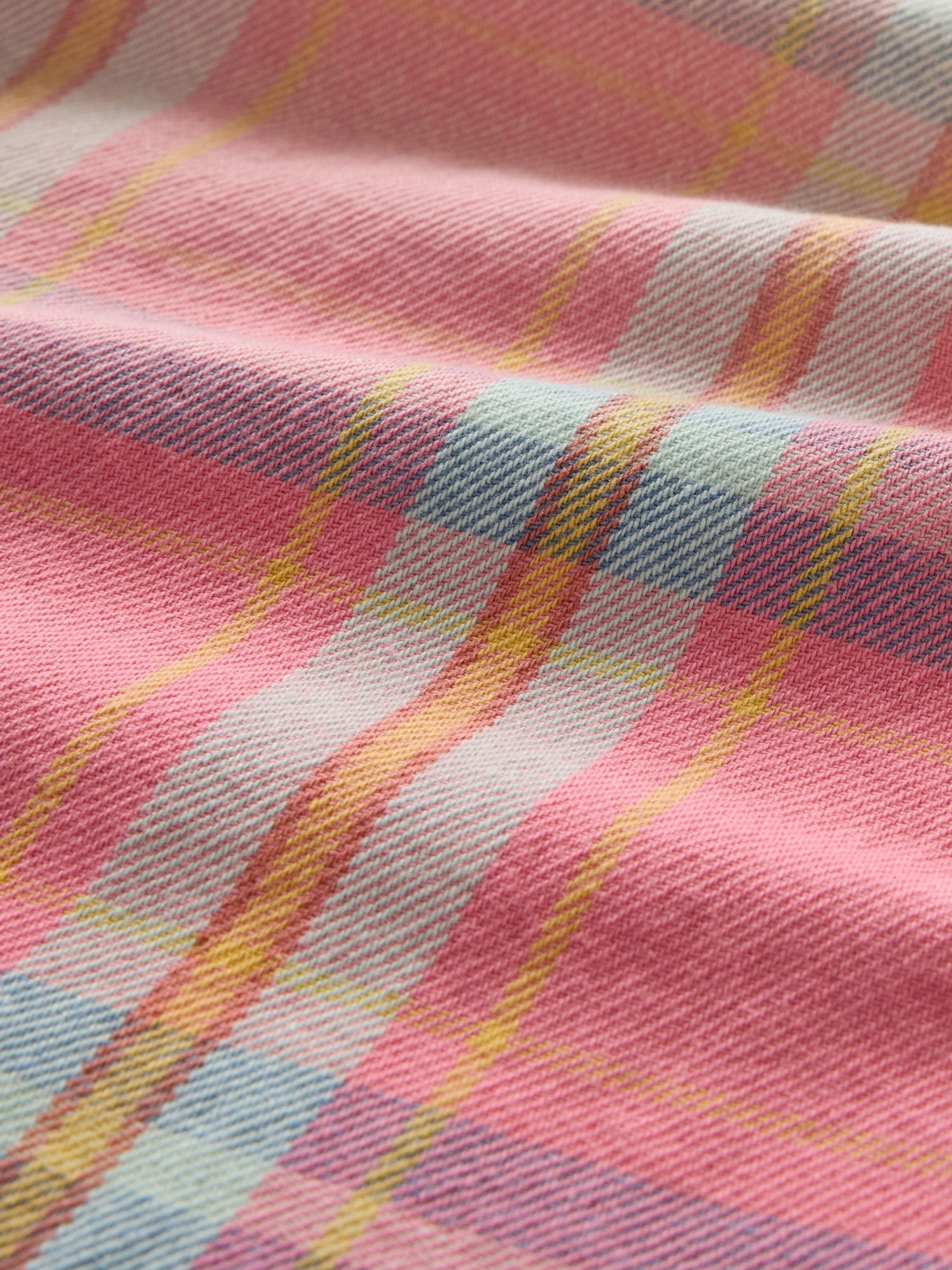 Pink Check Cotton Twill Oversized Shirt - Image 5 of 5