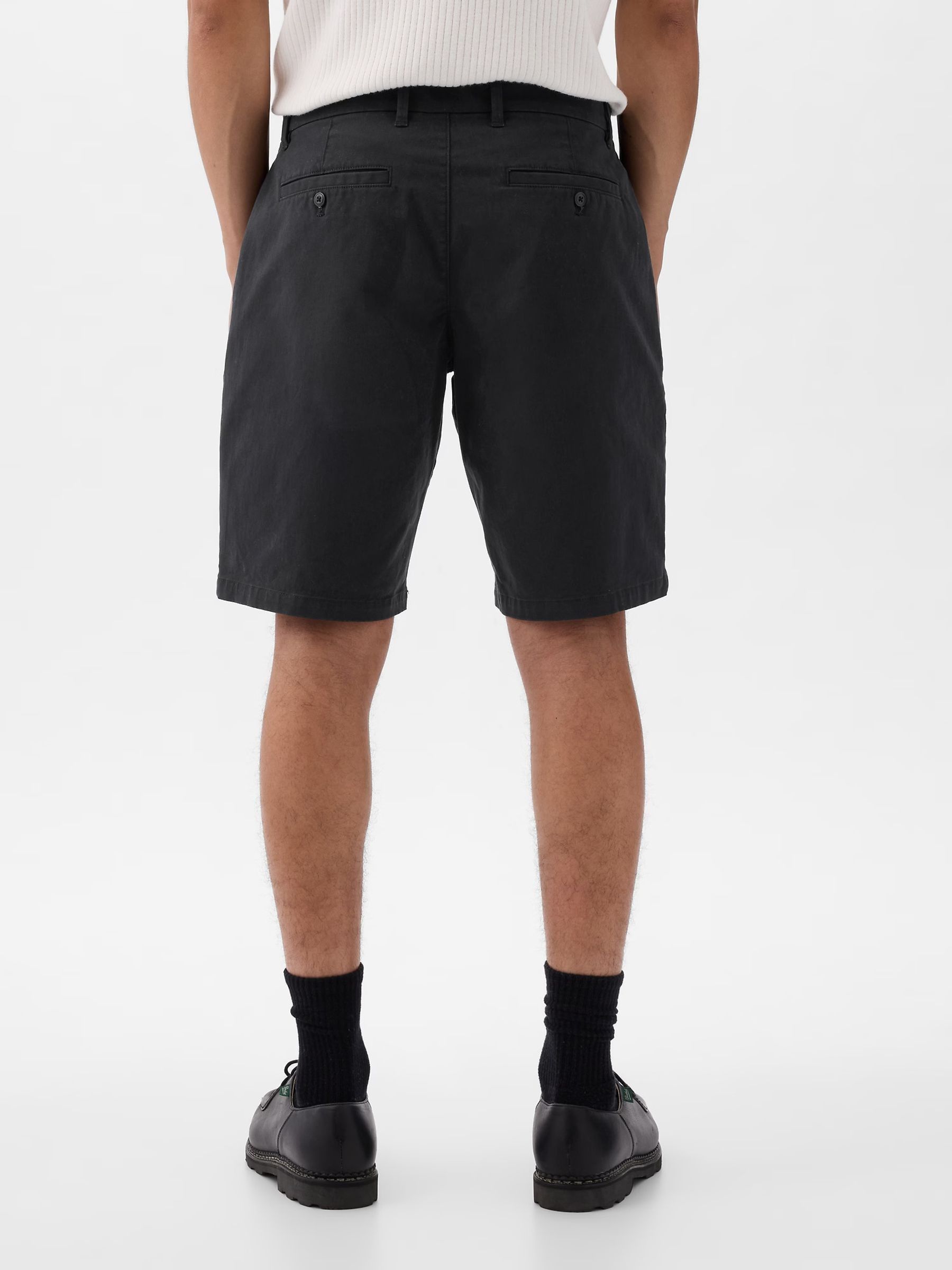 Black 10"" Cotton Blend Vintage Chino Shorts - Image 4 of 5