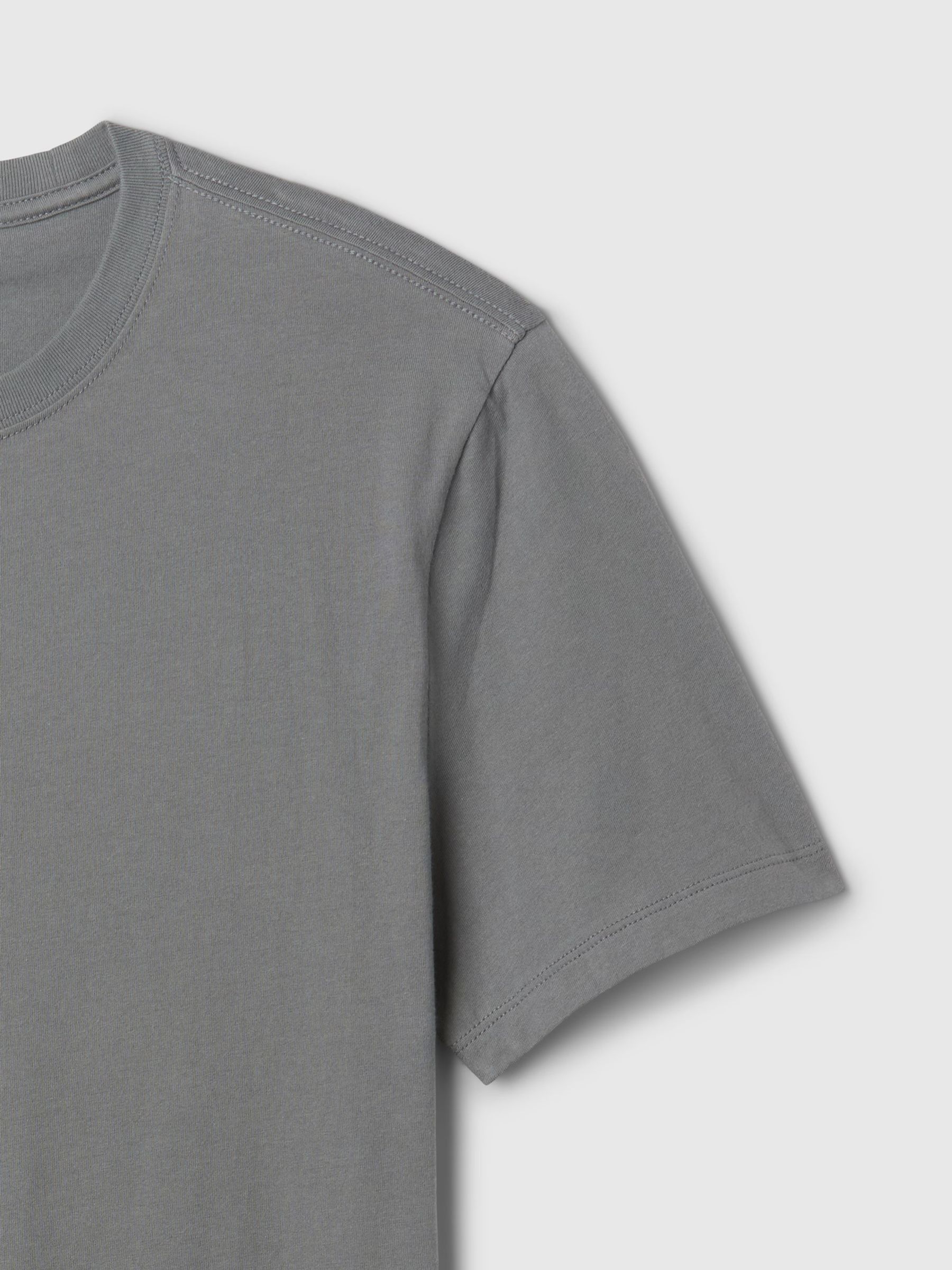 Dark Grey Everyday Soft Crew Neck T-Shirt - Image 5 of 5