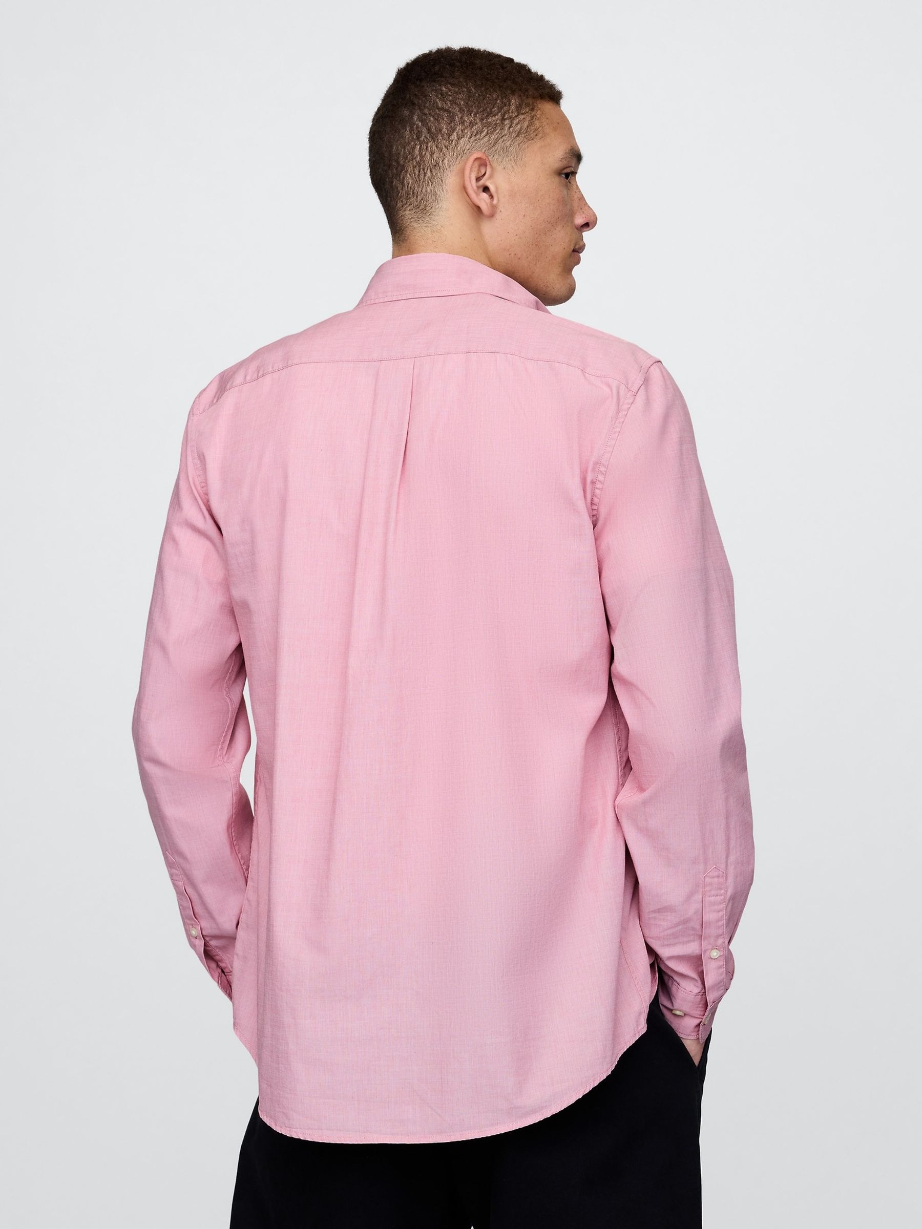 Pink Long Sleeve Poplin Classic Shirt - Image 2 of 5