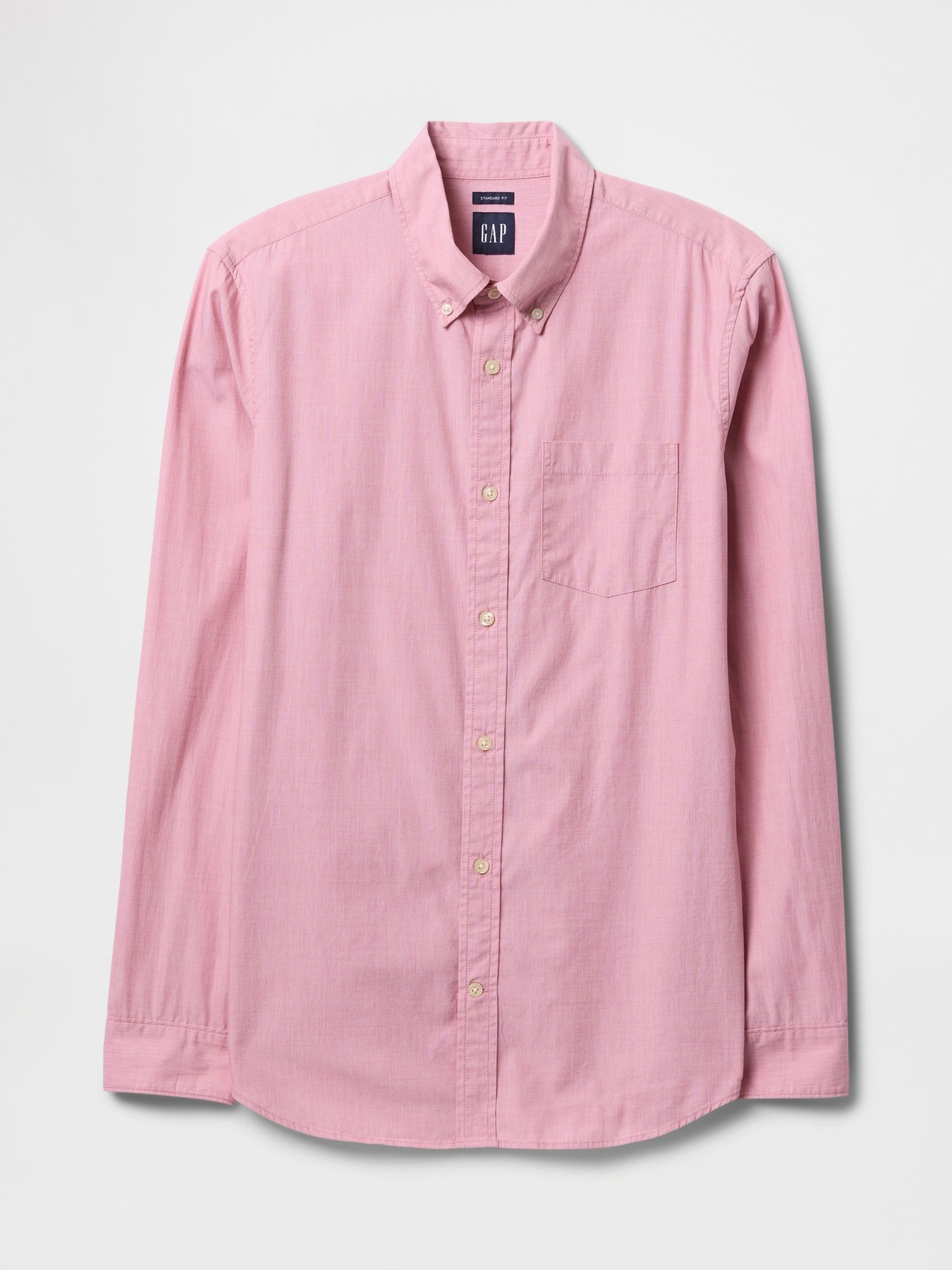 Pink Long Sleeve Poplin Classic Shirt - Image 4 of 5