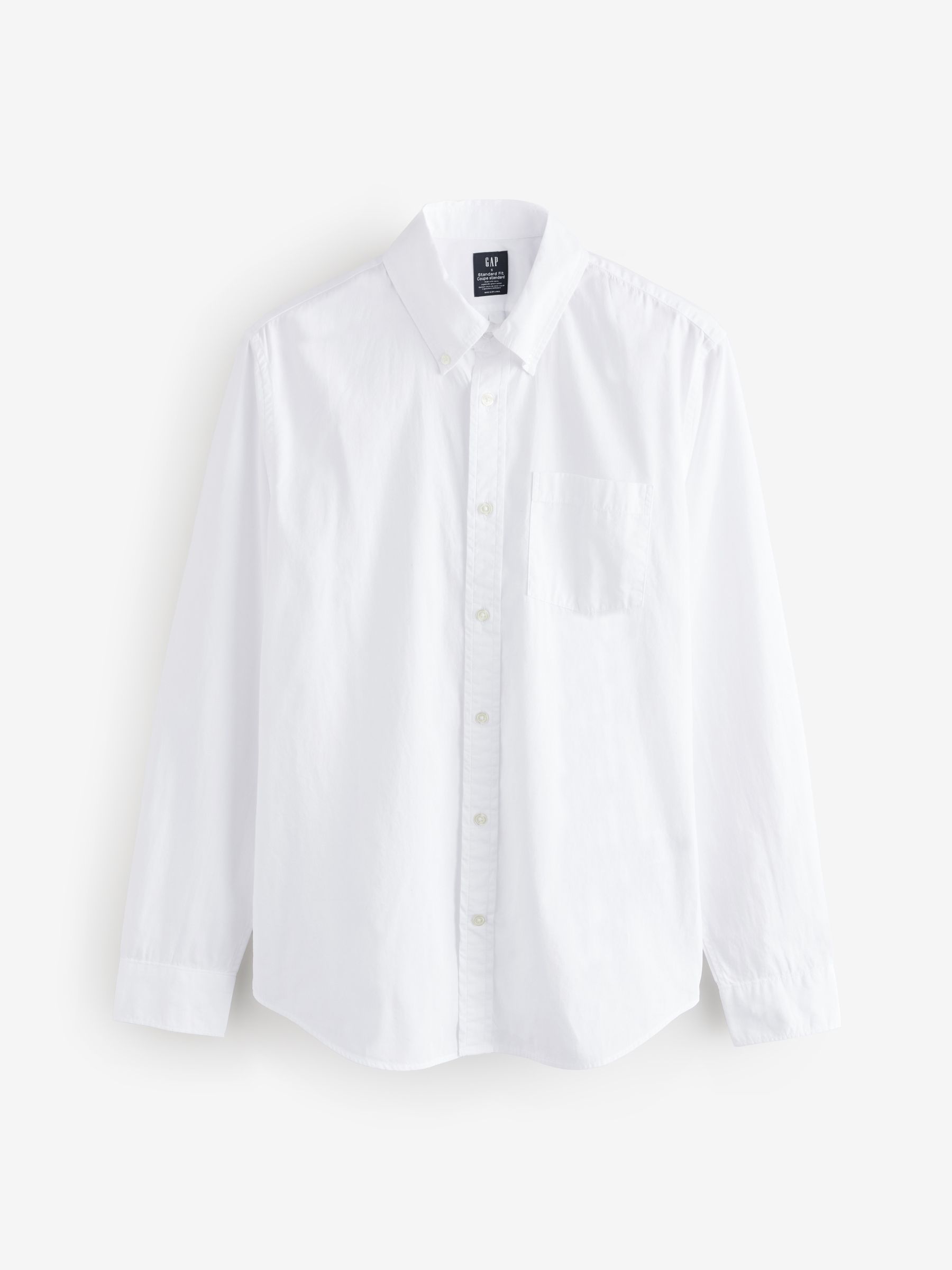 White All Day Regular Fit Long Sleeve Poplin Shirt - Image 1 of 4