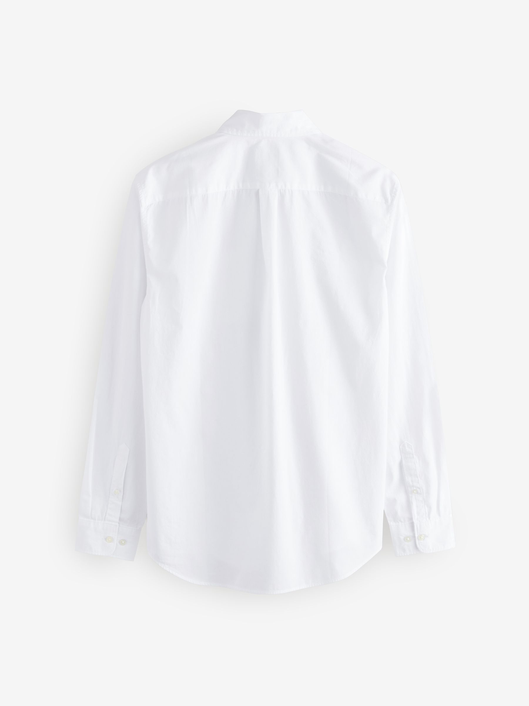 White All Day Regular Fit Long Sleeve Poplin Shirt - Image 2 of 4