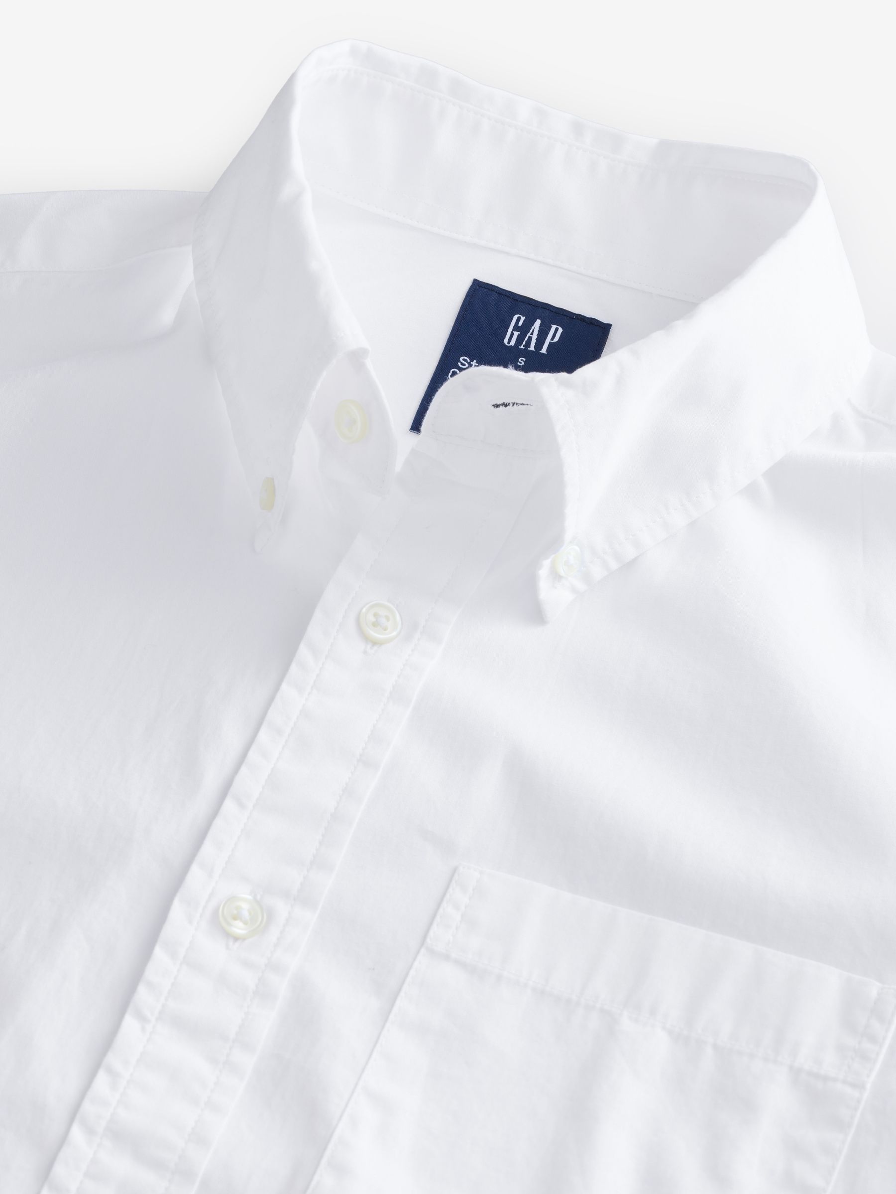 White All Day Regular Fit Long Sleeve Poplin Shirt - Image 3 of 4
