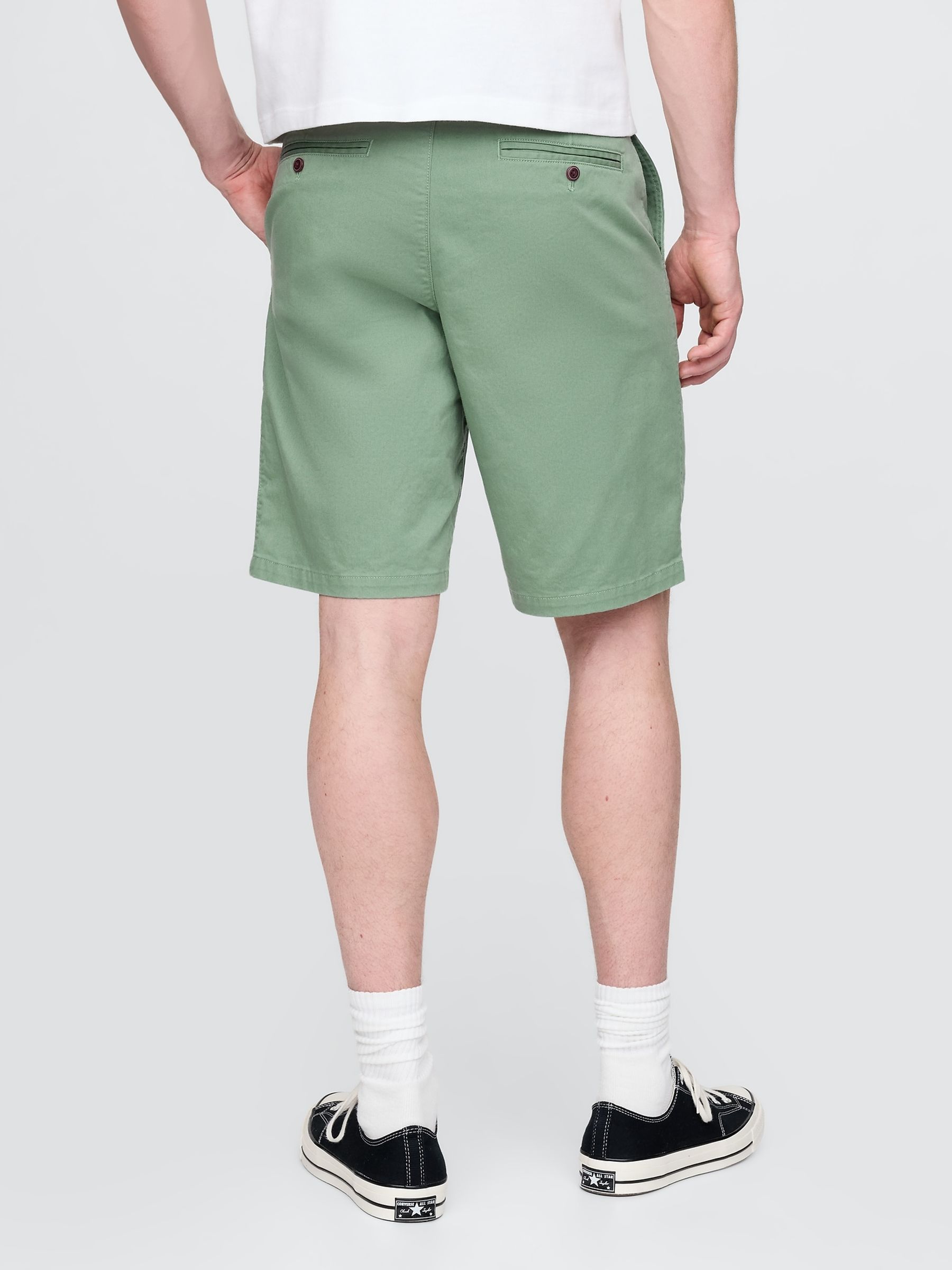 Green Cotton Blend Vintage Shorts - Image 2 of 5