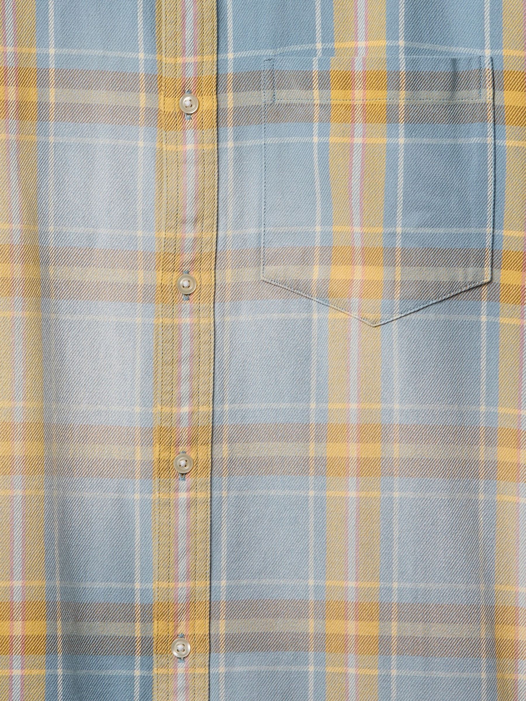 Blue & Yellow Check Cotton Twill Oversized Shirt - Image 5 of 5