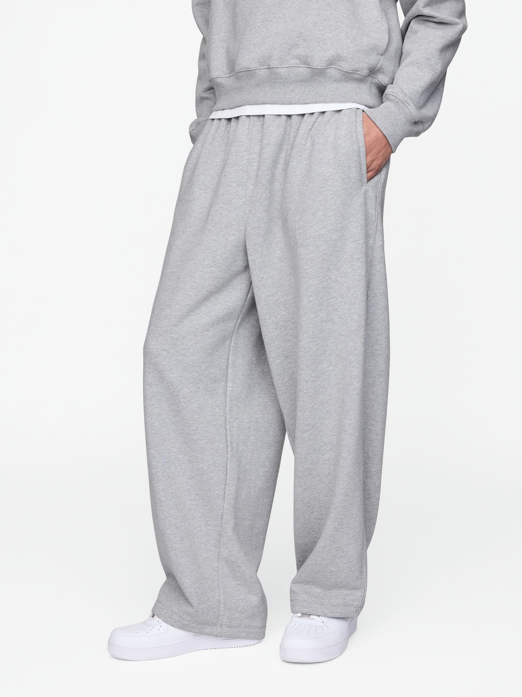 Grey Baggy Straight Leg Joggers - Image 2 of 5