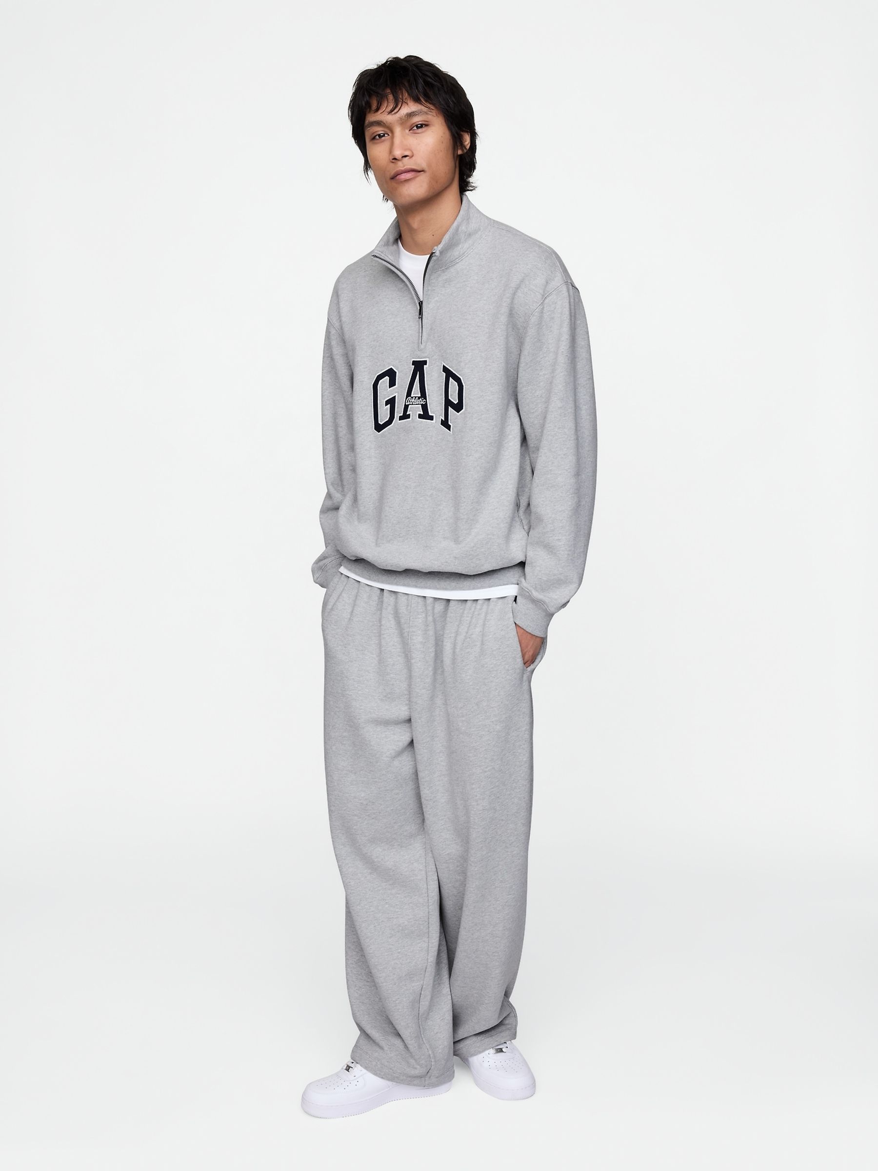 Grey Baggy Straight Leg Joggers - Image 4 of 5