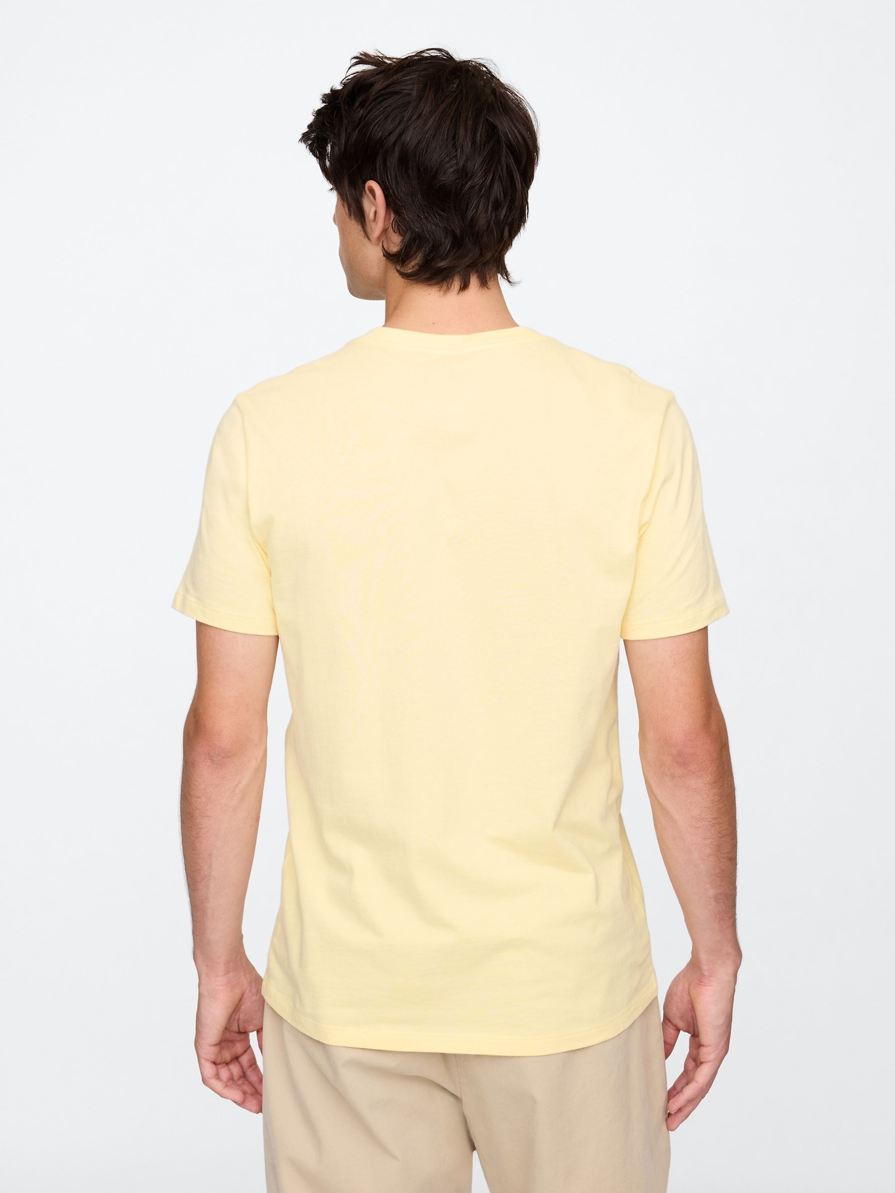 Yellow Everyday 100% Cotton Crew Neck T-Shirt - Image 2 of 5