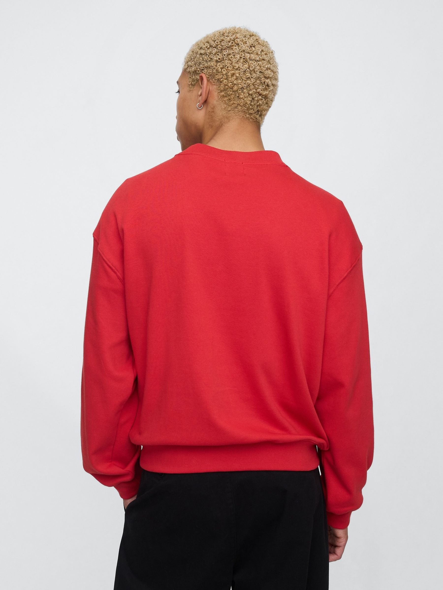 Red Vintage Soft New York Athletic Logo Sweatshirt - Image 2 of 5