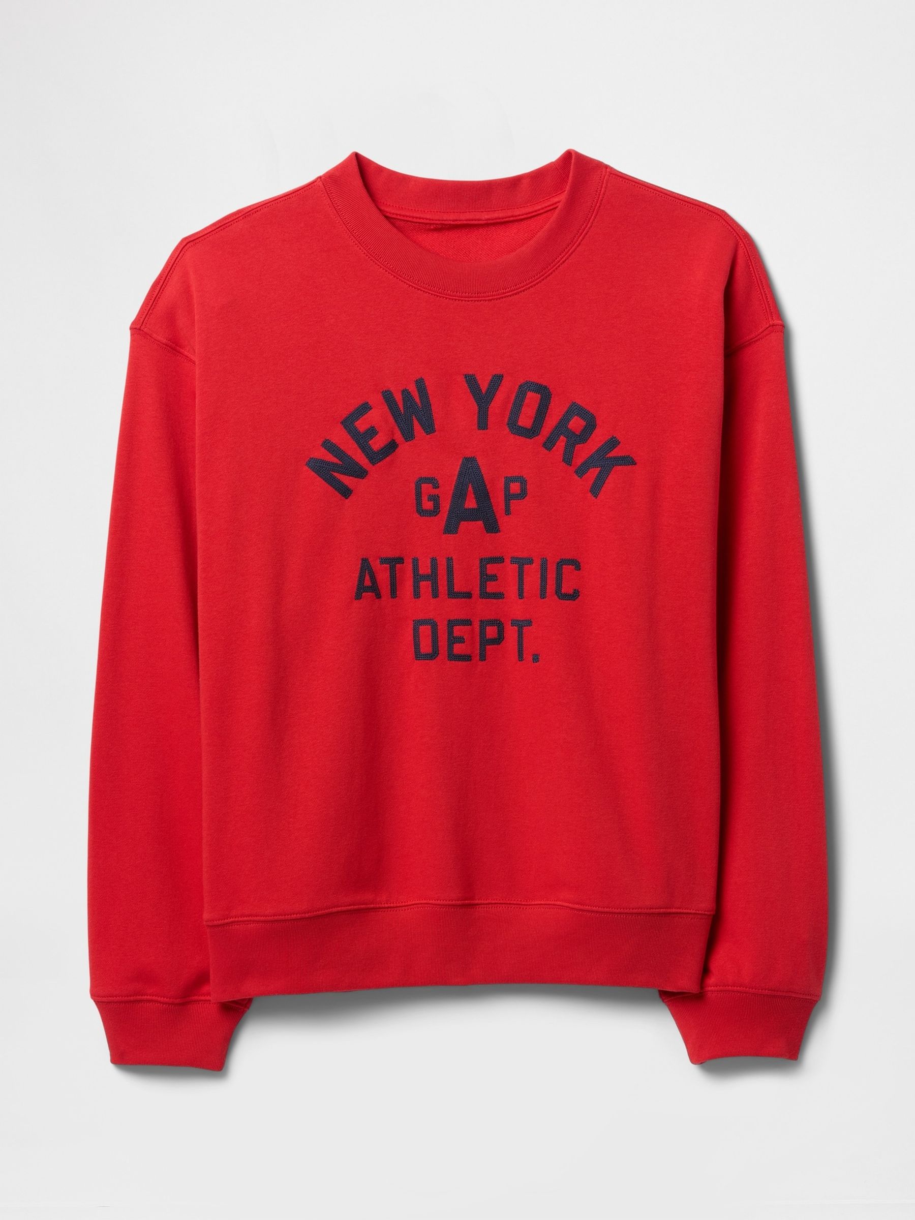 Red Vintage Soft New York Athletic Logo Sweatshirt - Image 4 of 5