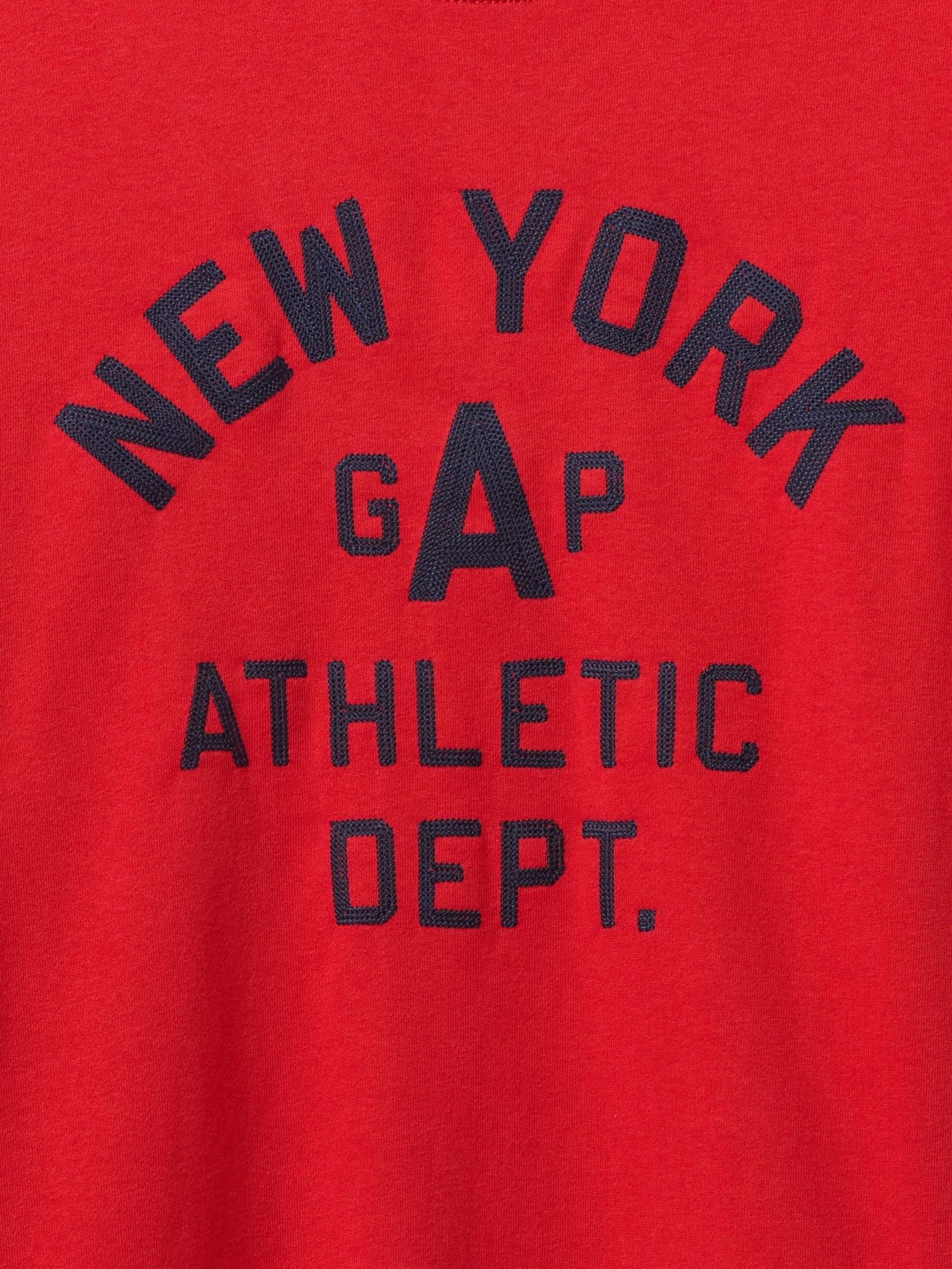 Red Vintage Soft New York Athletic Logo Sweatshirt - Image 5 of 5