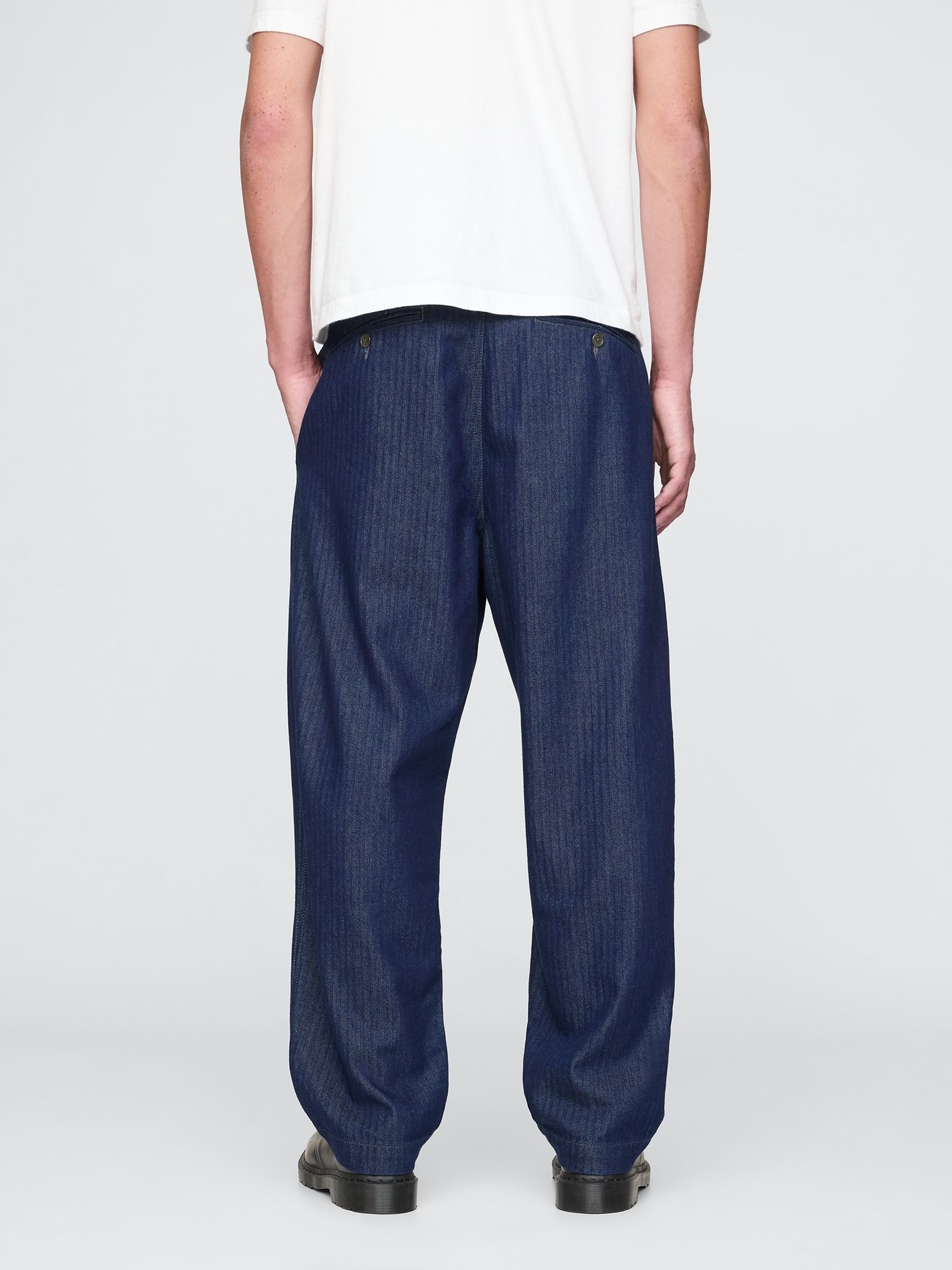 Grey UltraSoft Denim Herringbone Trousers - Image 2 of 5