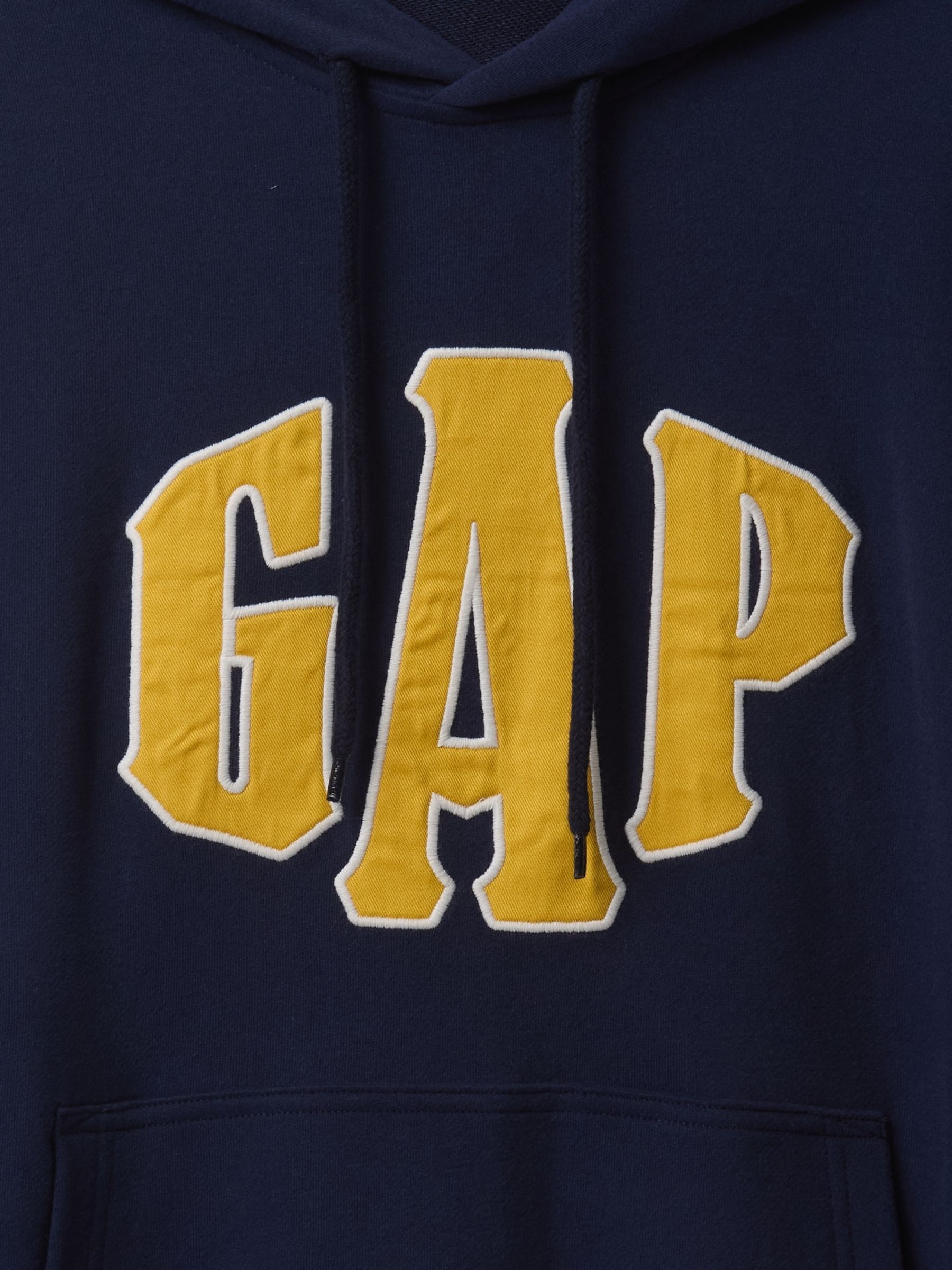 Navy Blue Vintage Soft Oversized Logo Hoodie - Image 5 of 5