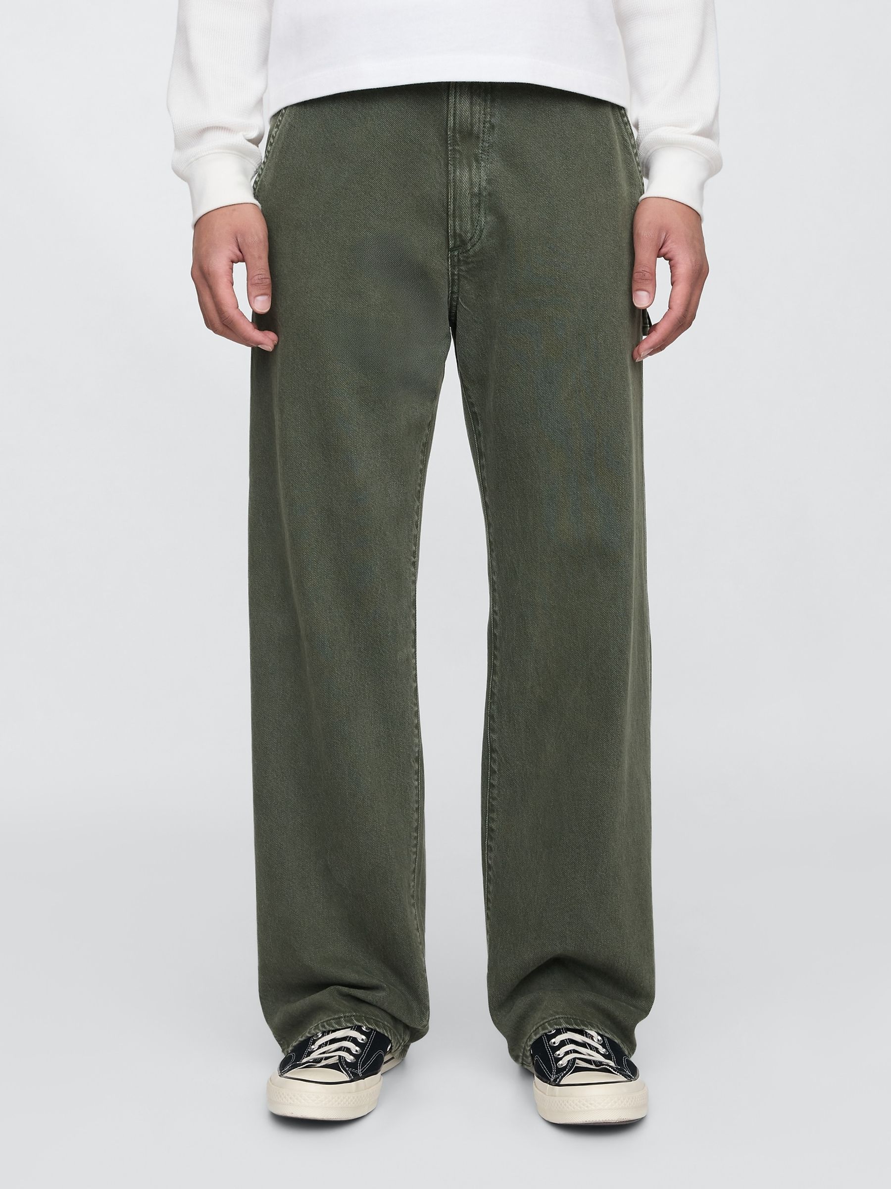 Green UltraSoft Baggy Carpenter Jeans - Image 1 of 5