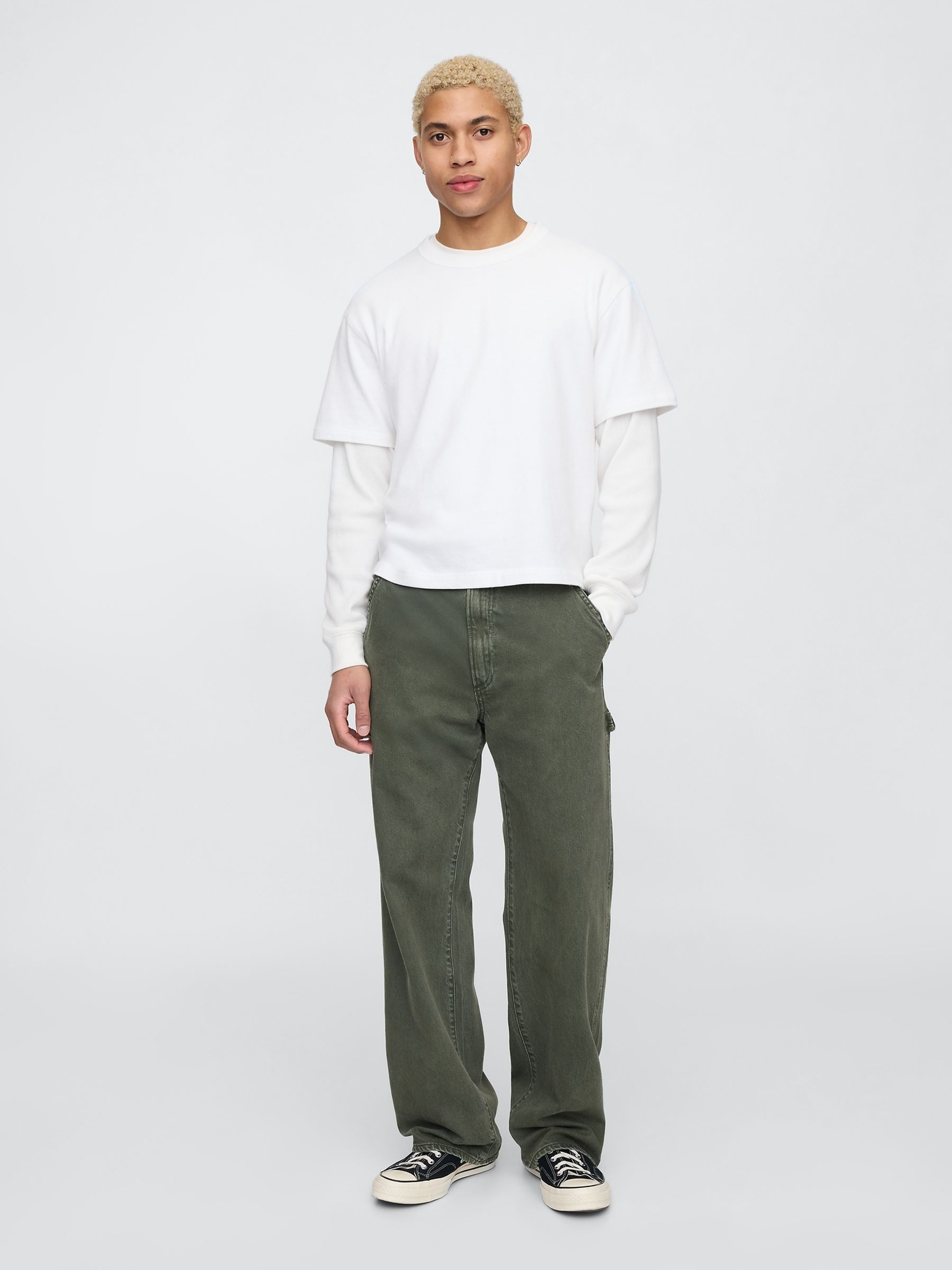 Green UltraSoft Baggy Carpenter Jeans - Image 4 of 5
