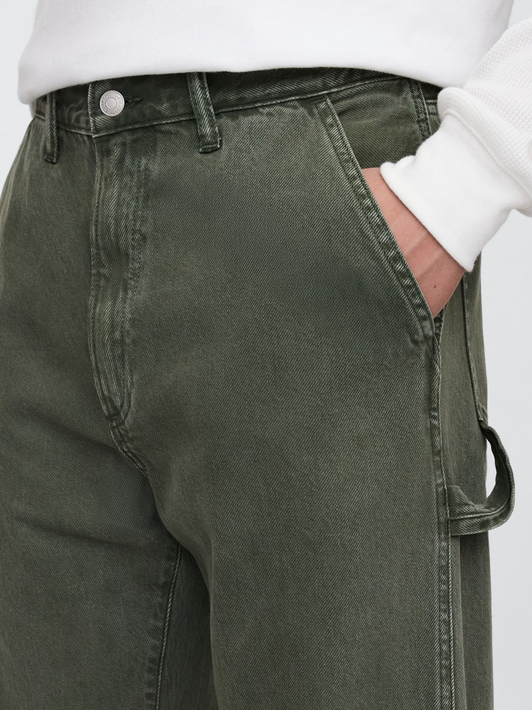 Green UltraSoft Baggy Carpenter Jeans | Gap