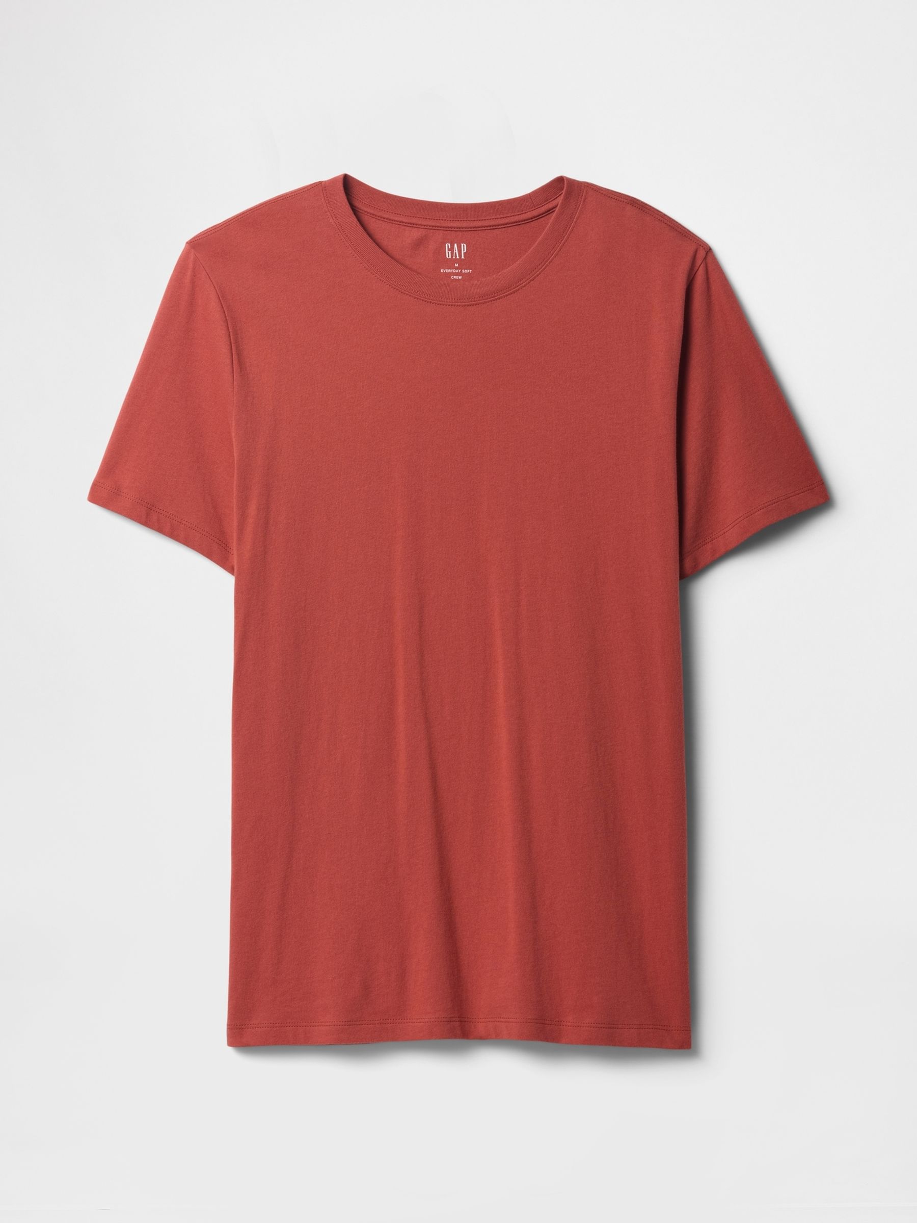 Orange Short Sleeve Everyday 100% Cotton Crew Neck T-Shirt - Image 4 of 5