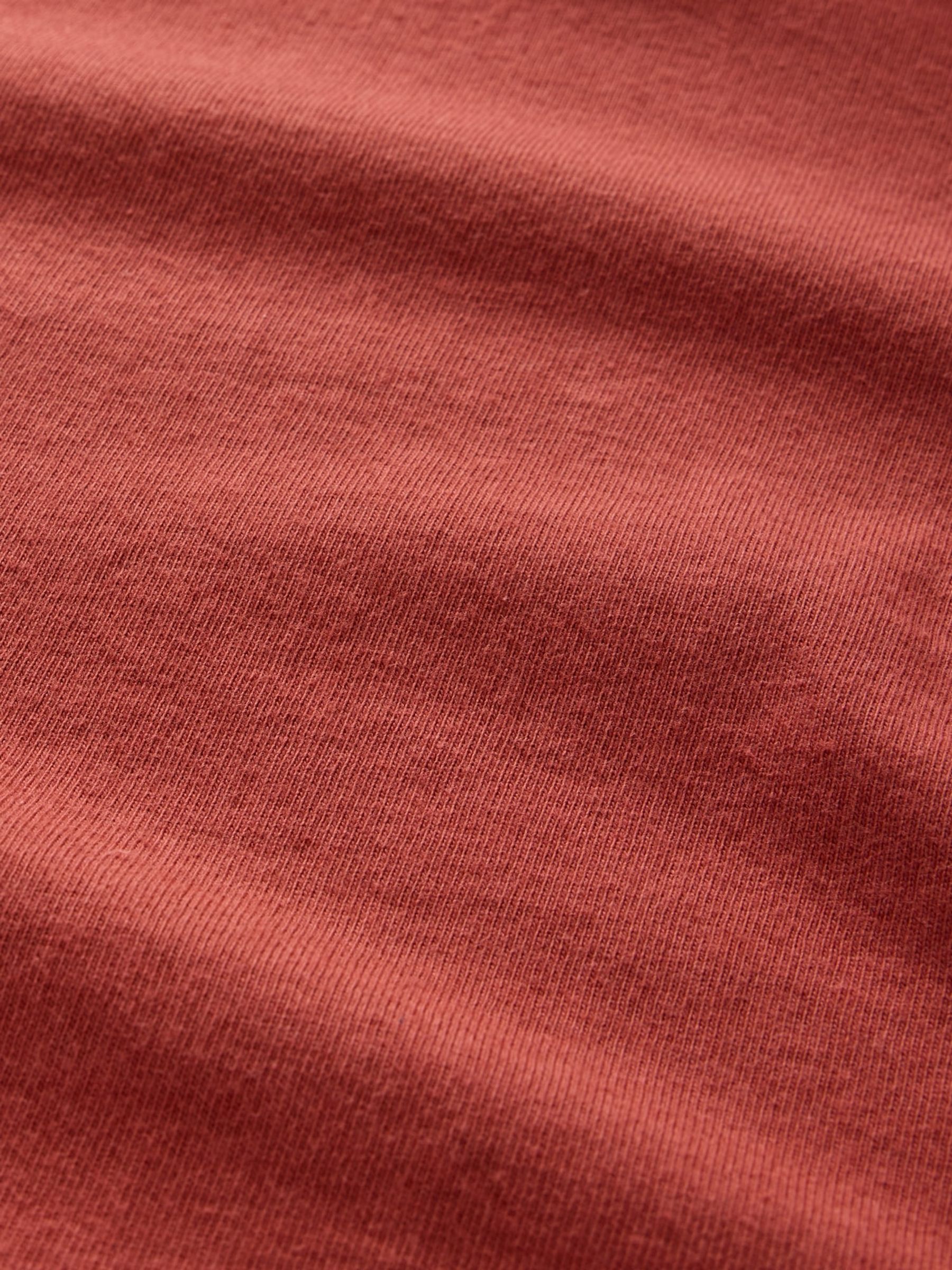 Orange Short Sleeve Everyday 100% Cotton Crew Neck T-Shirt - Image 5 of 5