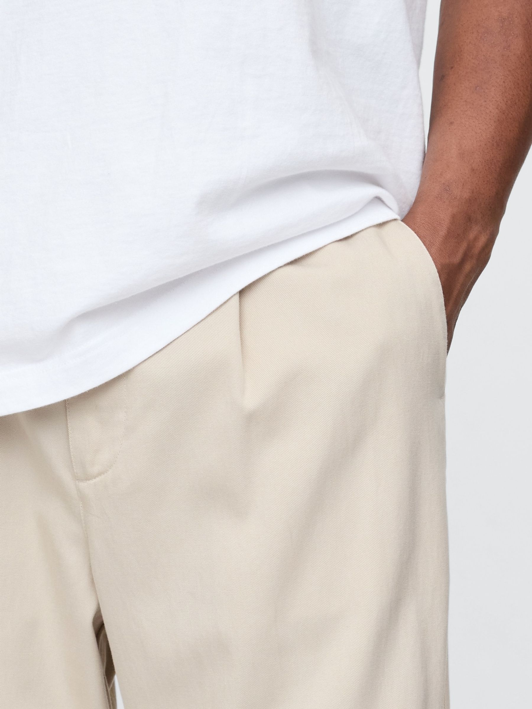 Beige UltraSoft Pleated Trousers - Image 5 of 5