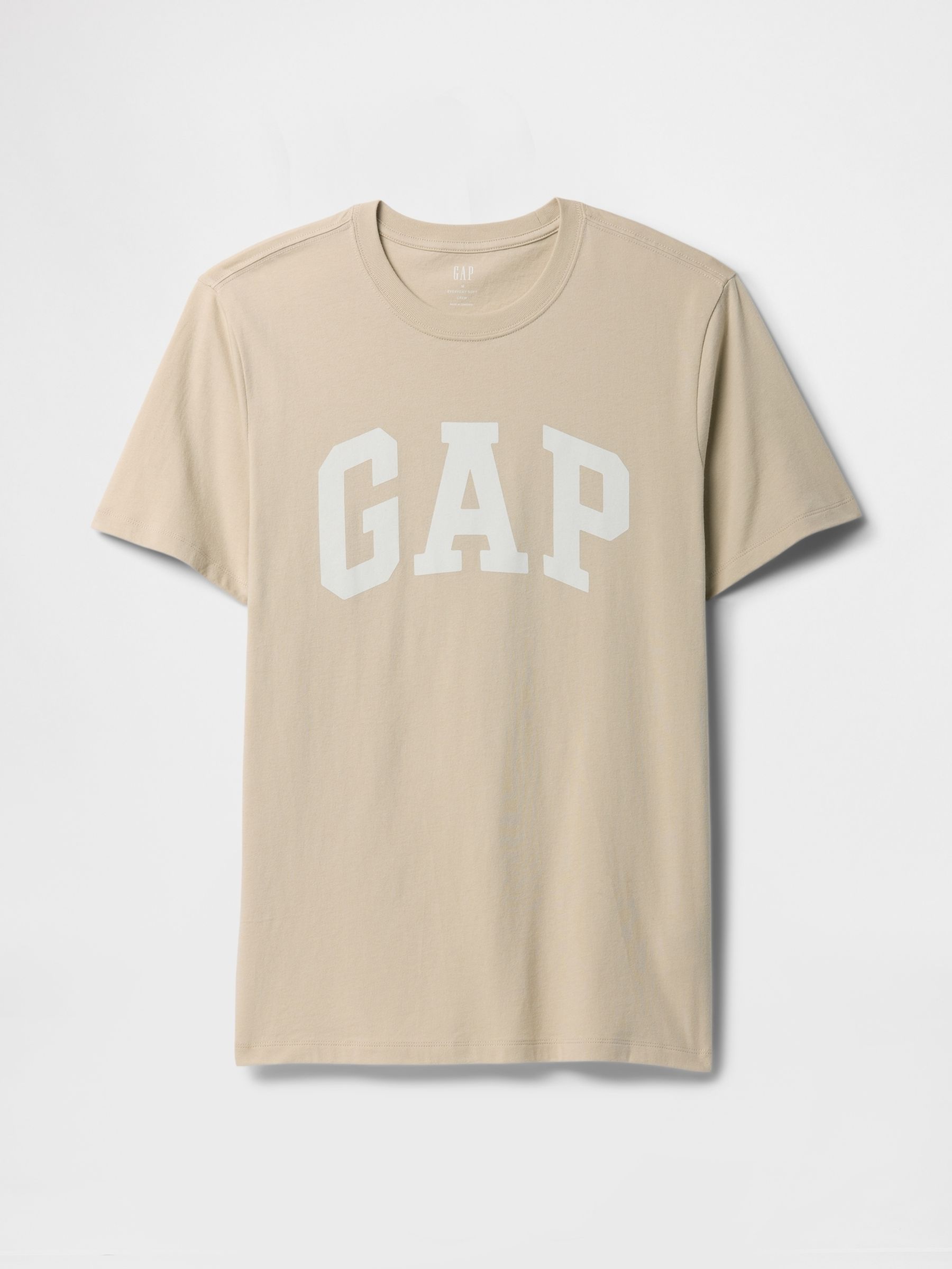 Beige Everyday Logo 100% Cotton Crew Neck Short Sleeve T-Shirt - Image 4 of 5