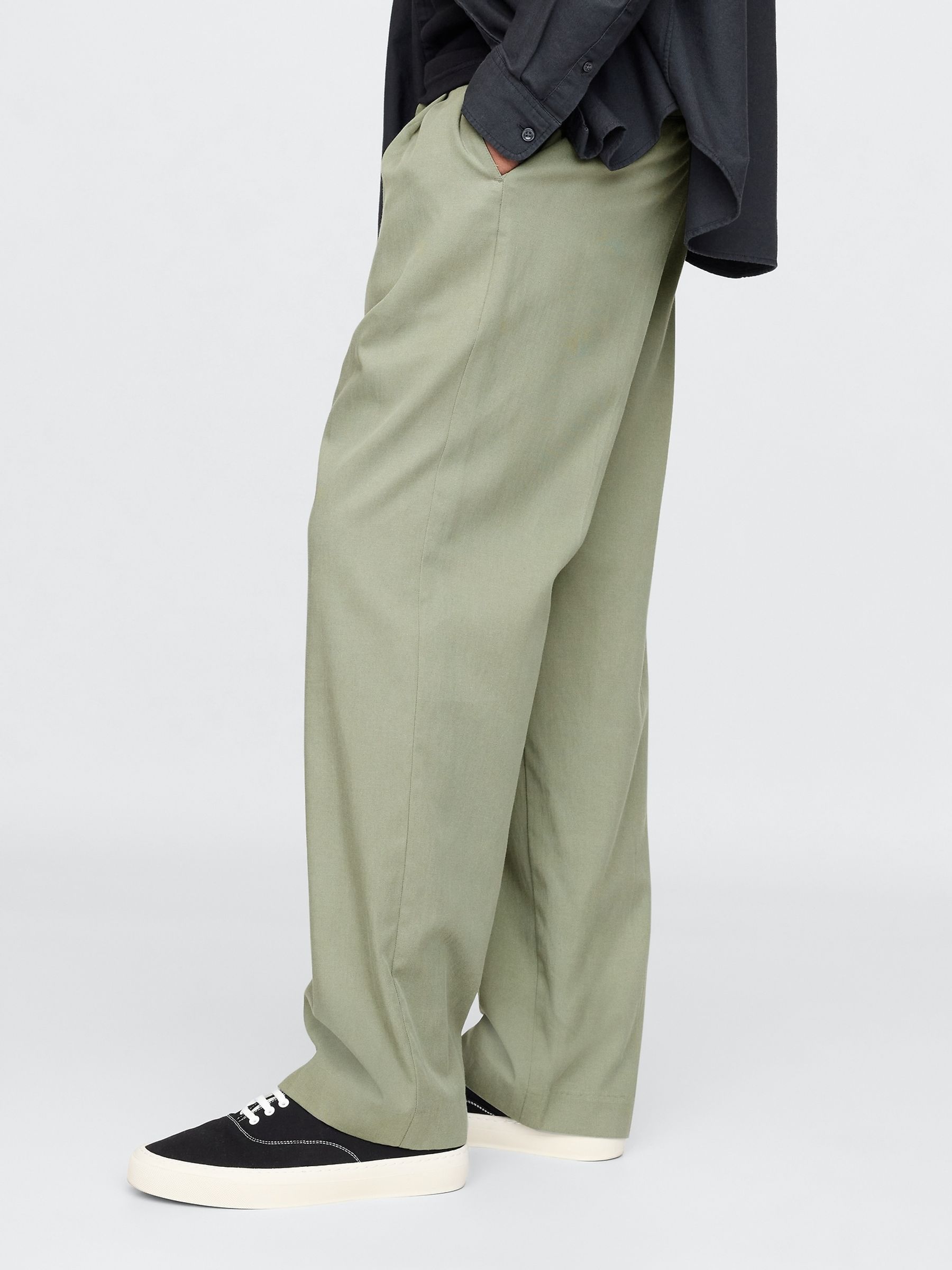 Green UltraSoft Pleated Trousers - Image 3 of 6