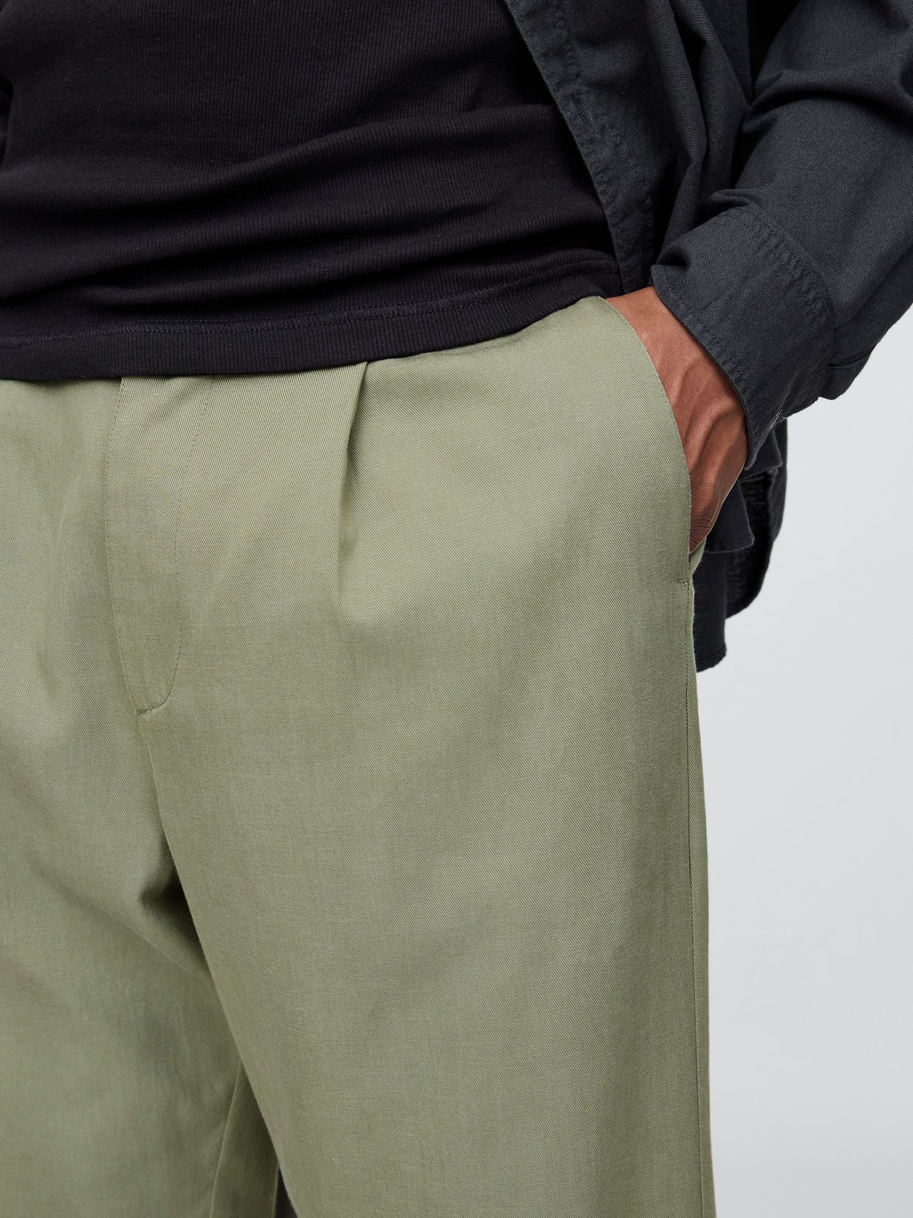 Green UltraSoft Pleated Trousers - Image 5 of 6
