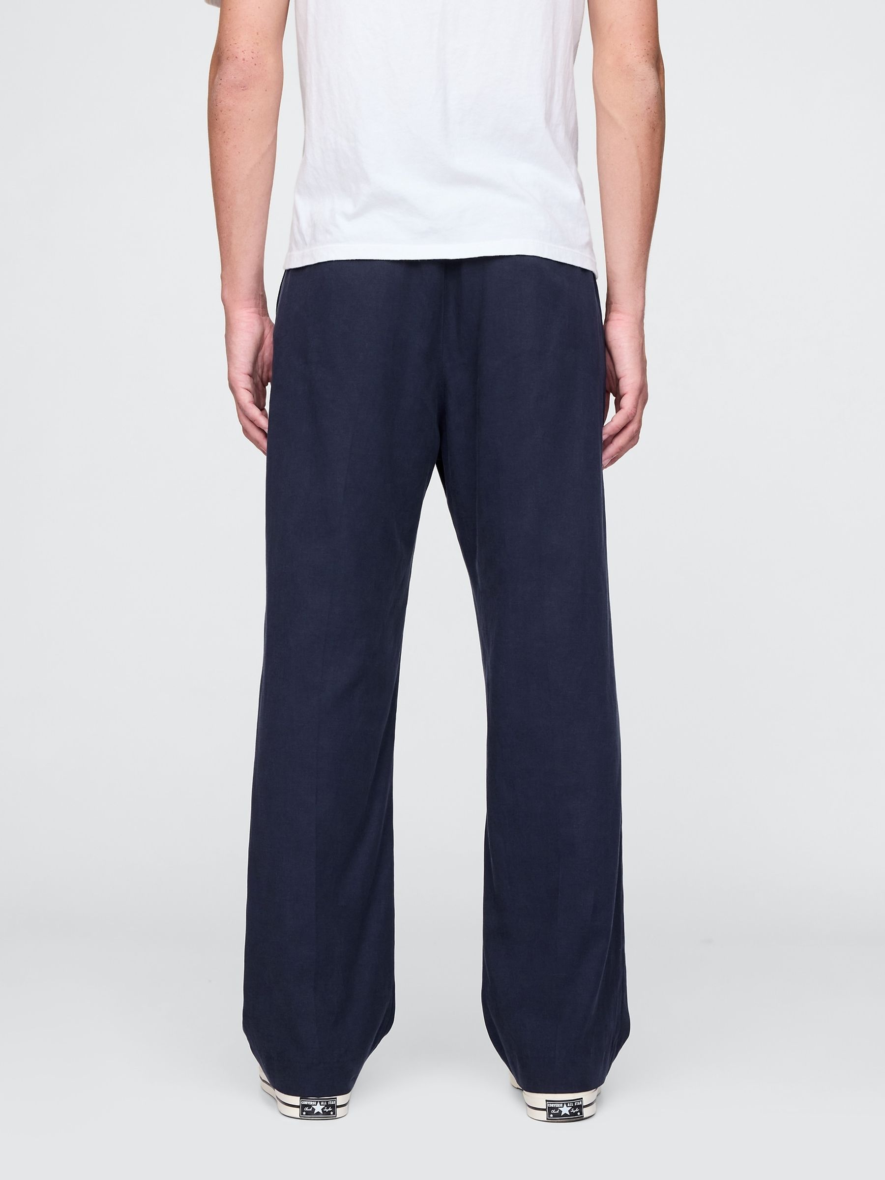 Navy Blue UltraSoft Pleated Trousers - Image 2 of 5