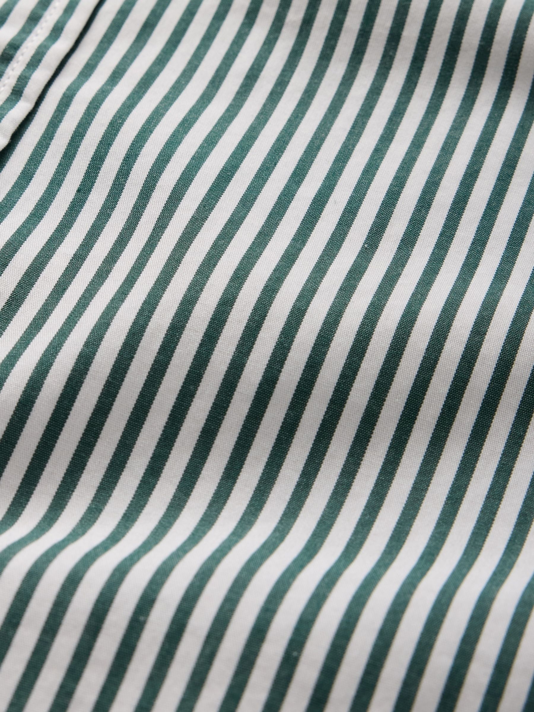 Green Stripe Long Sleeve Poplin Classic Shirt - Image 5 of 5