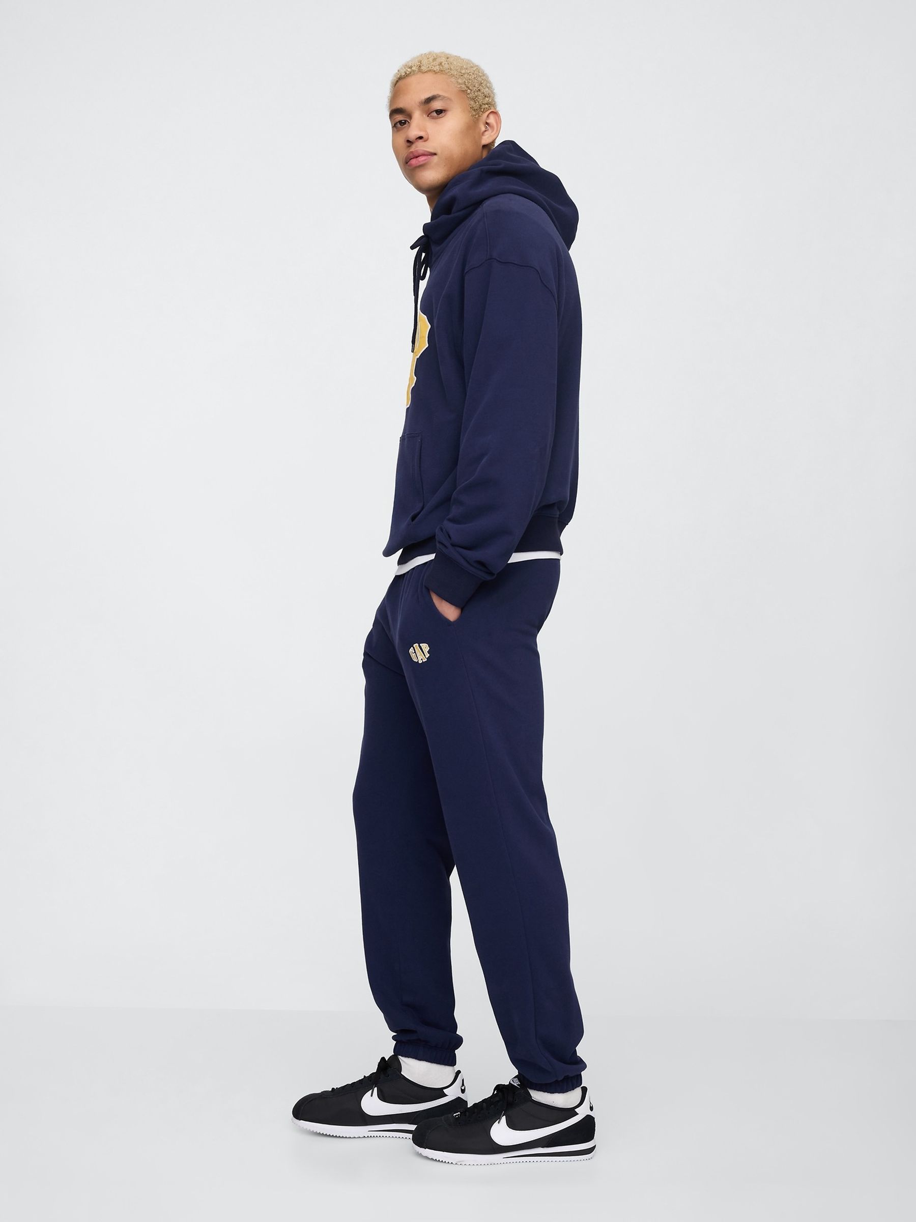 Navy Blue Vintage Soft Joggers - Image 4 of 5