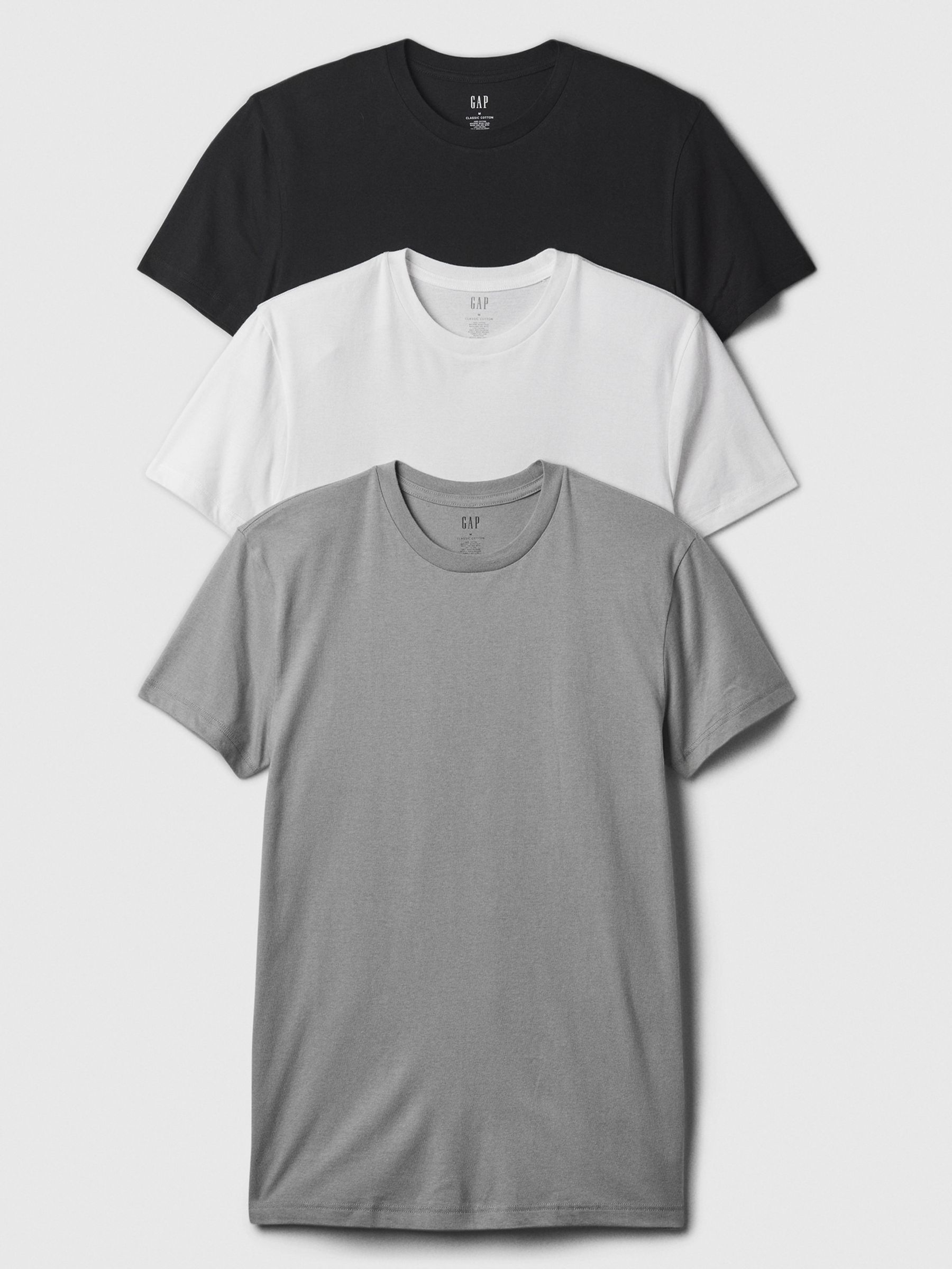 Multi / Black Crew Neck Short Sleeve T-Shirts 3 Pack - Image 1 of 4