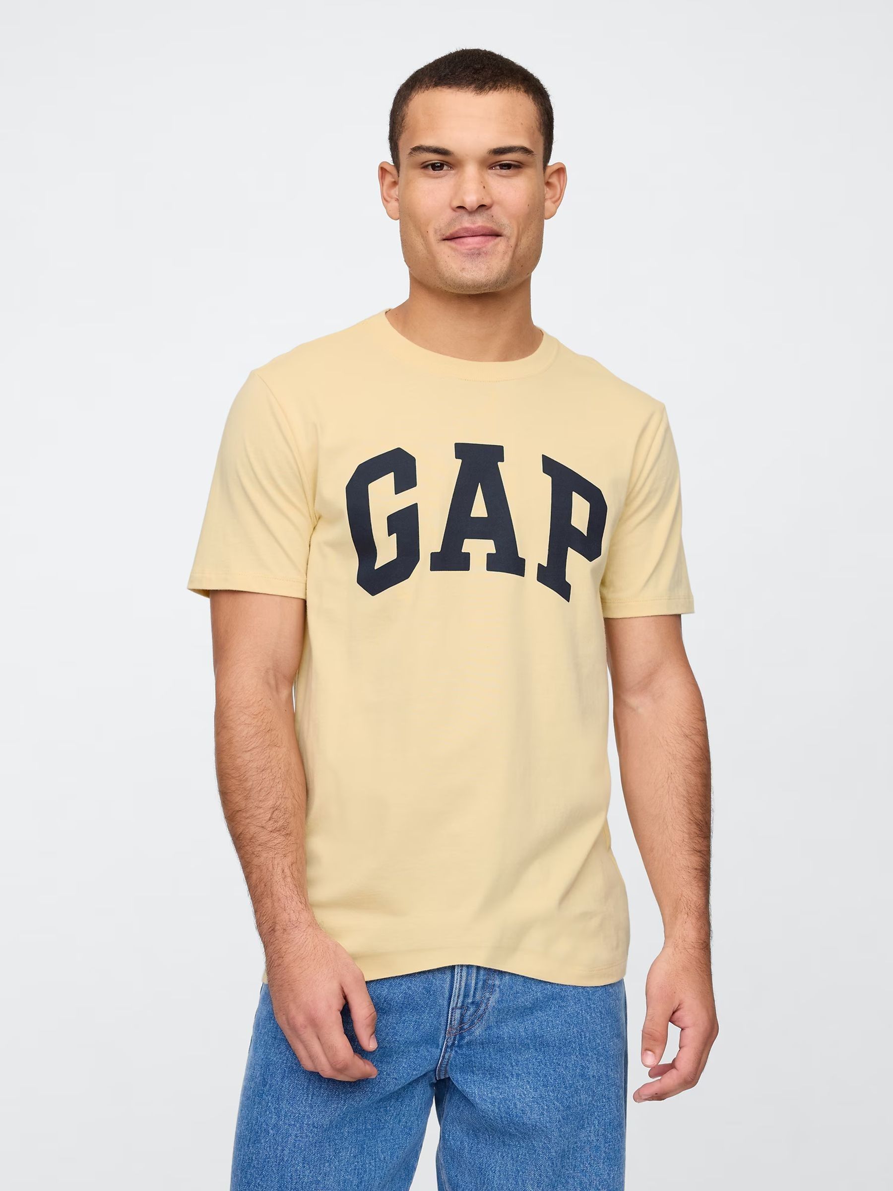 Yellow Everyday Logo 100% Cotton Crew Neck Short Sleeve T-Shirt - Image 1 of 4